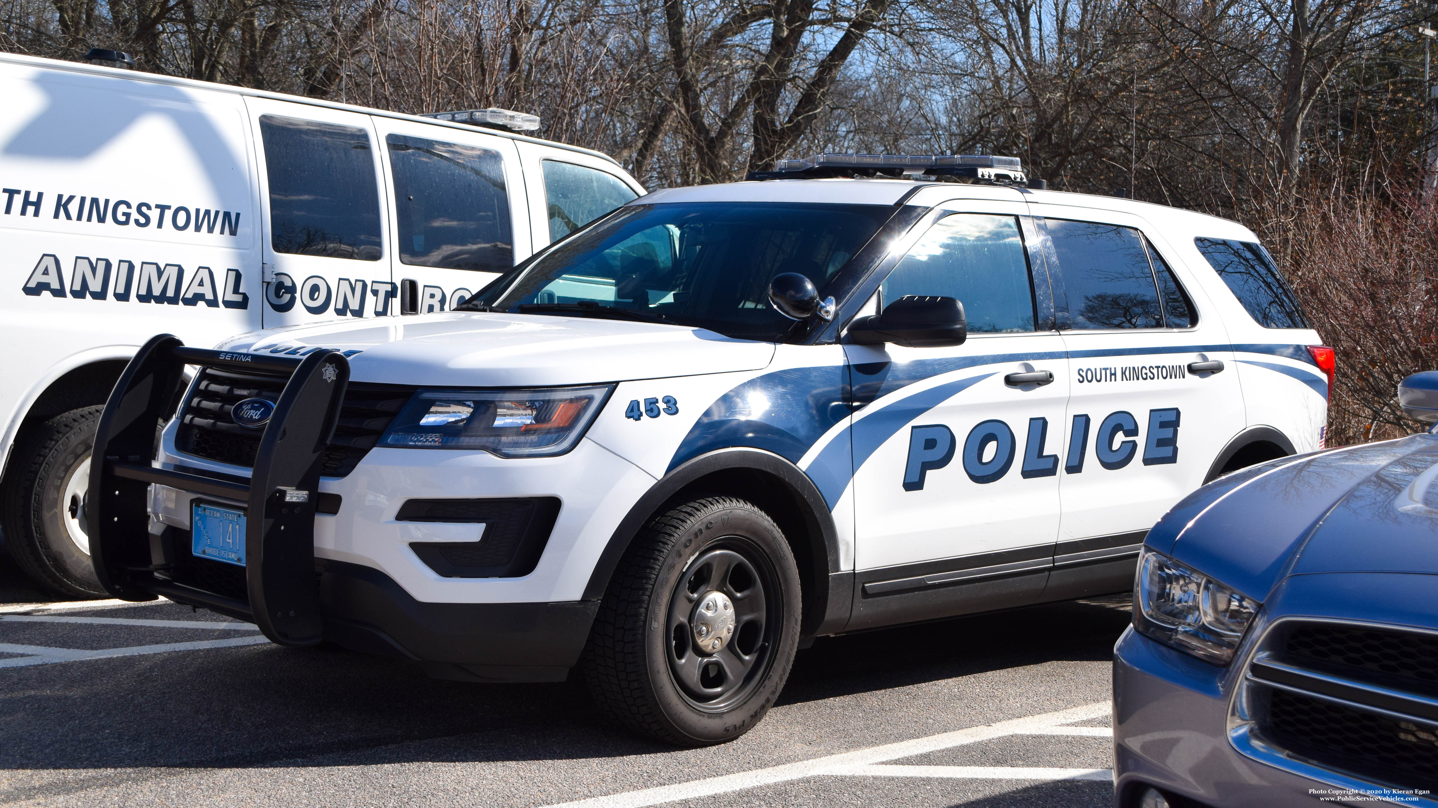 A photo  of South Kingstown Police
            Cruiser 453, a 2019 Ford Police Interceptor Utility             taken by Kieran Egan