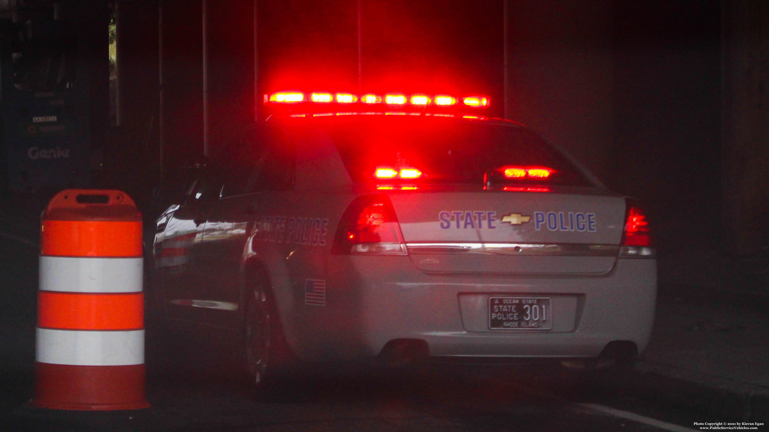A photo  of Rhode Island State Police
            Cruiser 301, a 2013 Chevrolet Caprice             taken by Kieran Egan