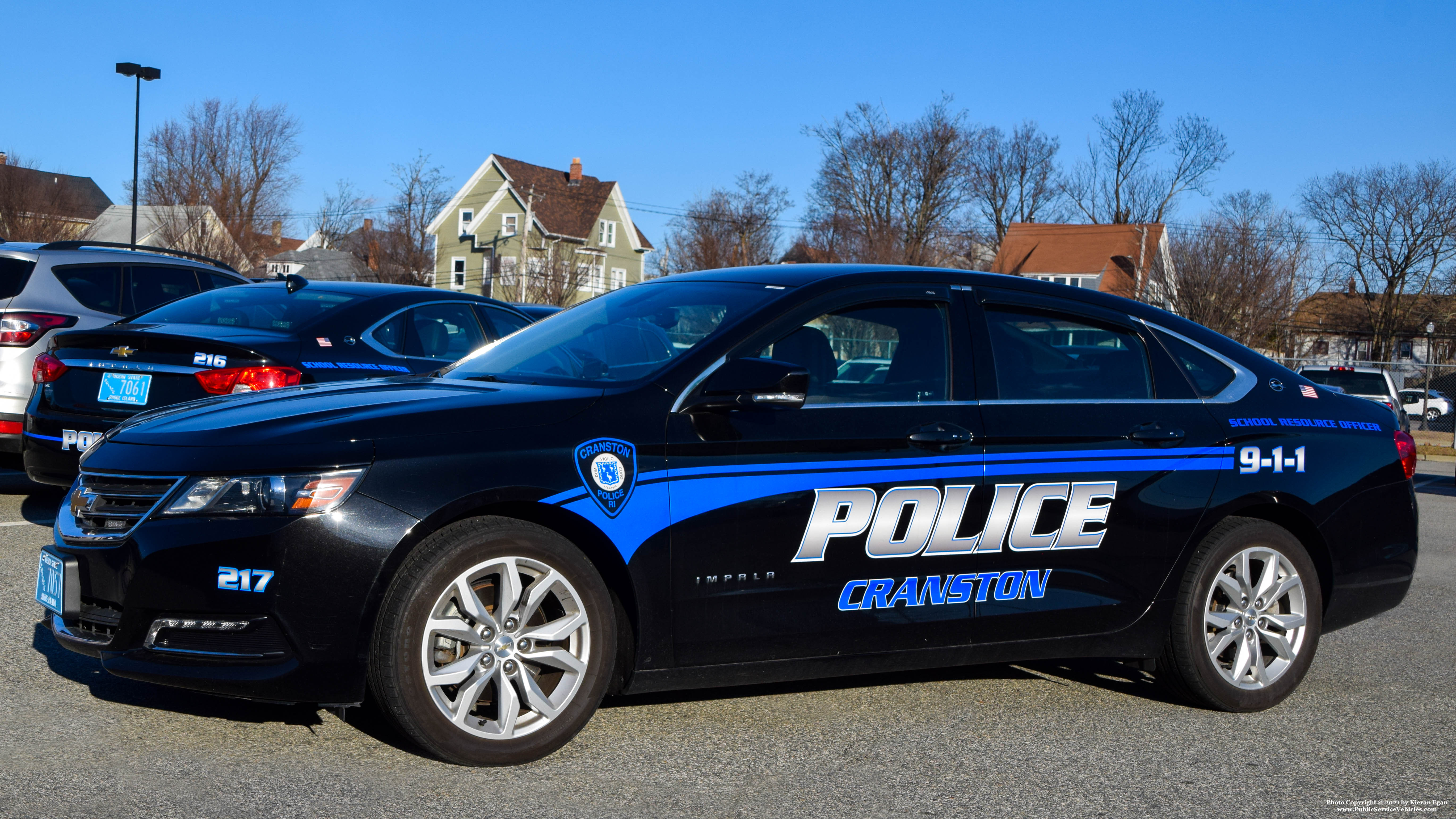 A photo  of Cranston Police
            Cruiser 217, a 2019 Chevrolet Impala             taken by Kieran Egan