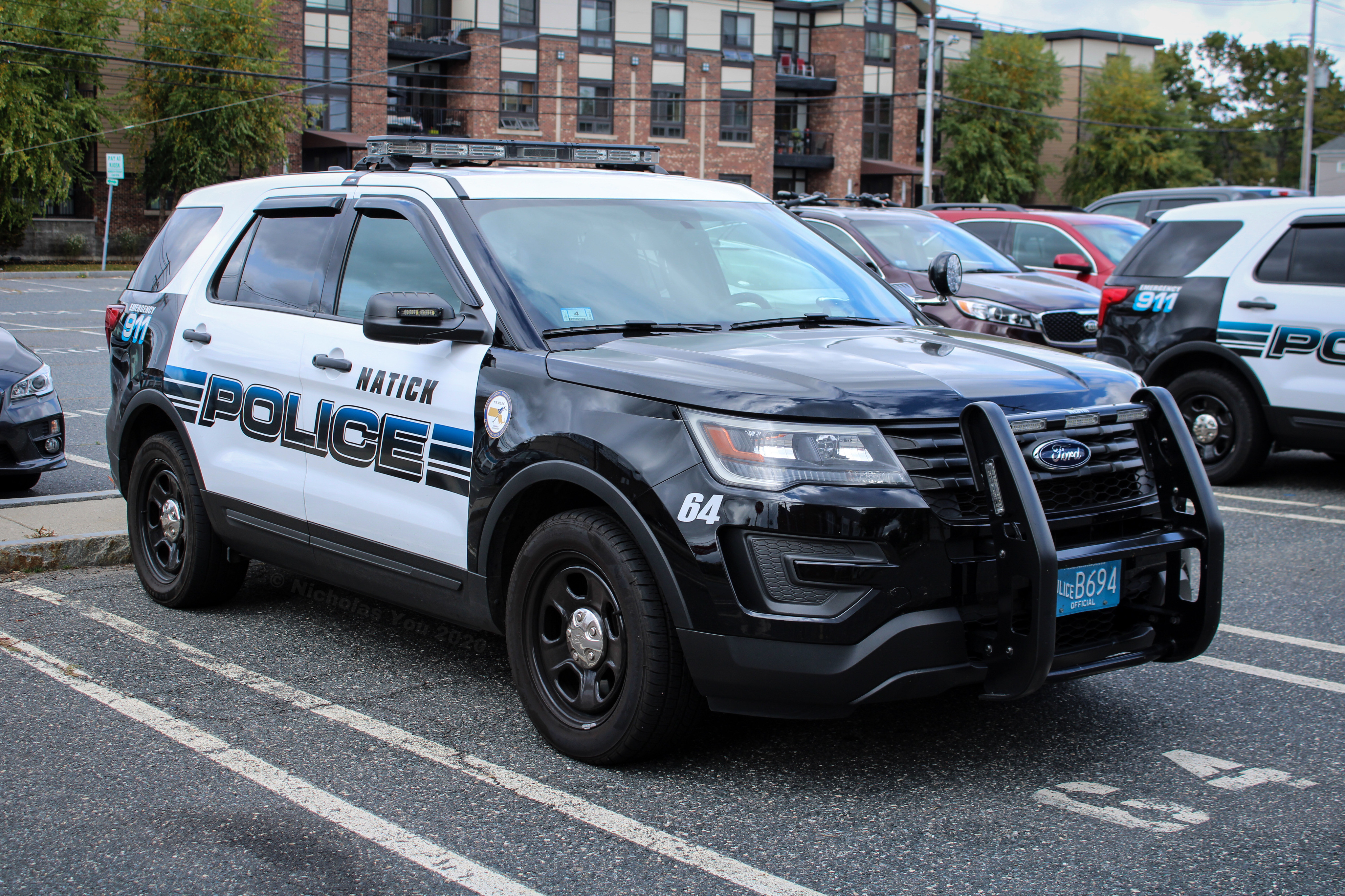 A photo  of Natick Police
            Cruiser 64, a 2016-2019 Ford Police Interceptor Utility             taken by Nicholas You