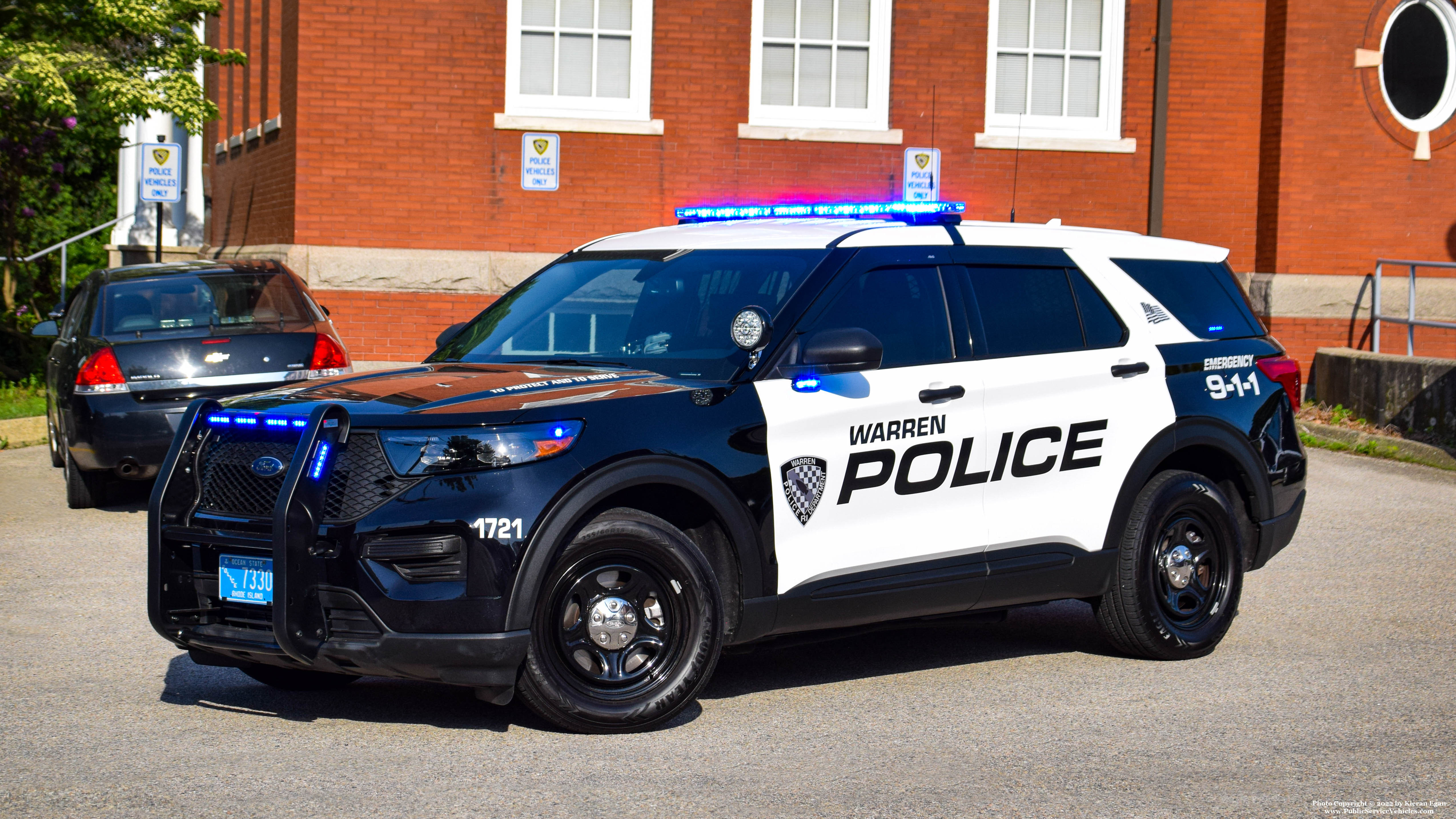 A photo  of Warren Police
            Cruiser 1721, a 2021 Ford Police Interceptor Utility             taken by Kieran Egan