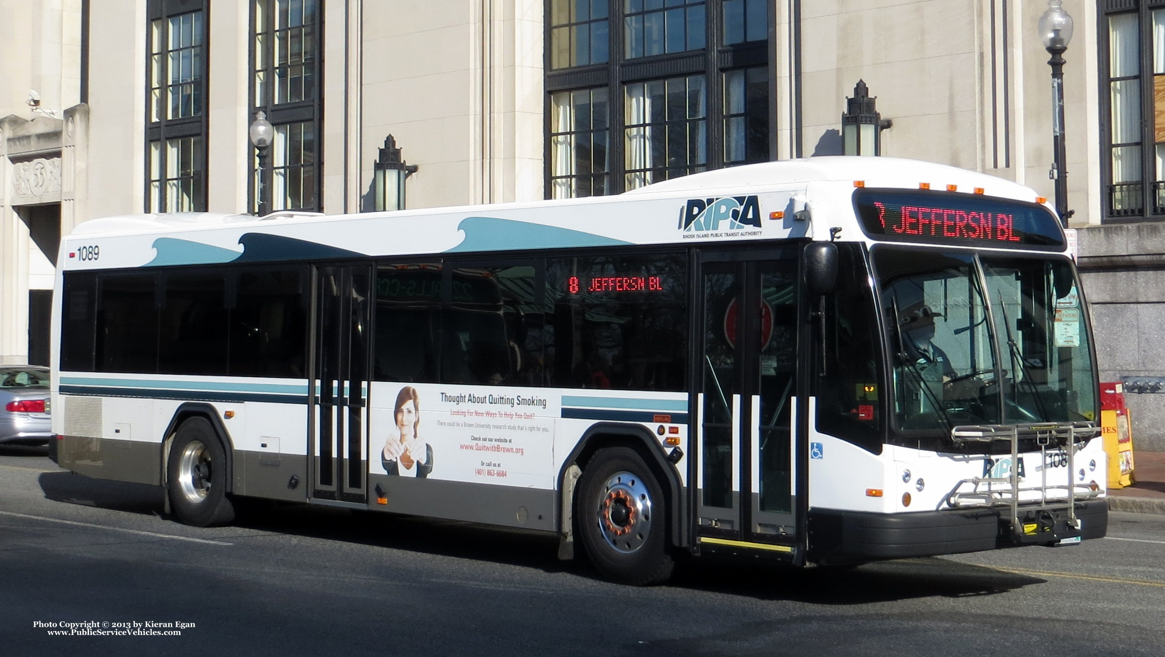 A photo  of Rhode Island Public Transit Authority
            Bus 1089, a 2010 Gillig BRT             taken by Kieran Egan