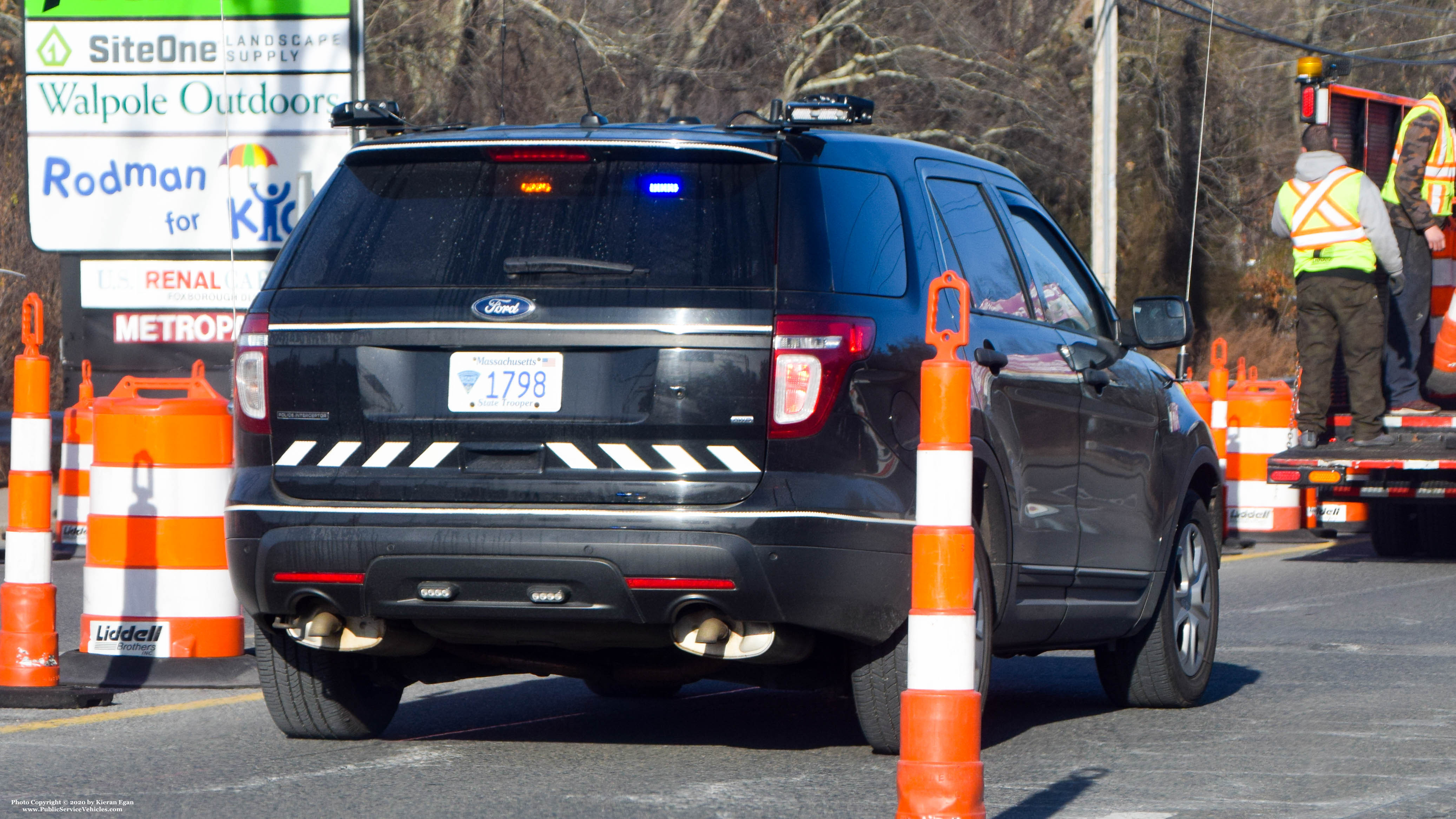 A photo  of Massachusetts State Police
            Cruiser 1798, a 2014 Ford Police Interceptor Utility             taken by Kieran Egan