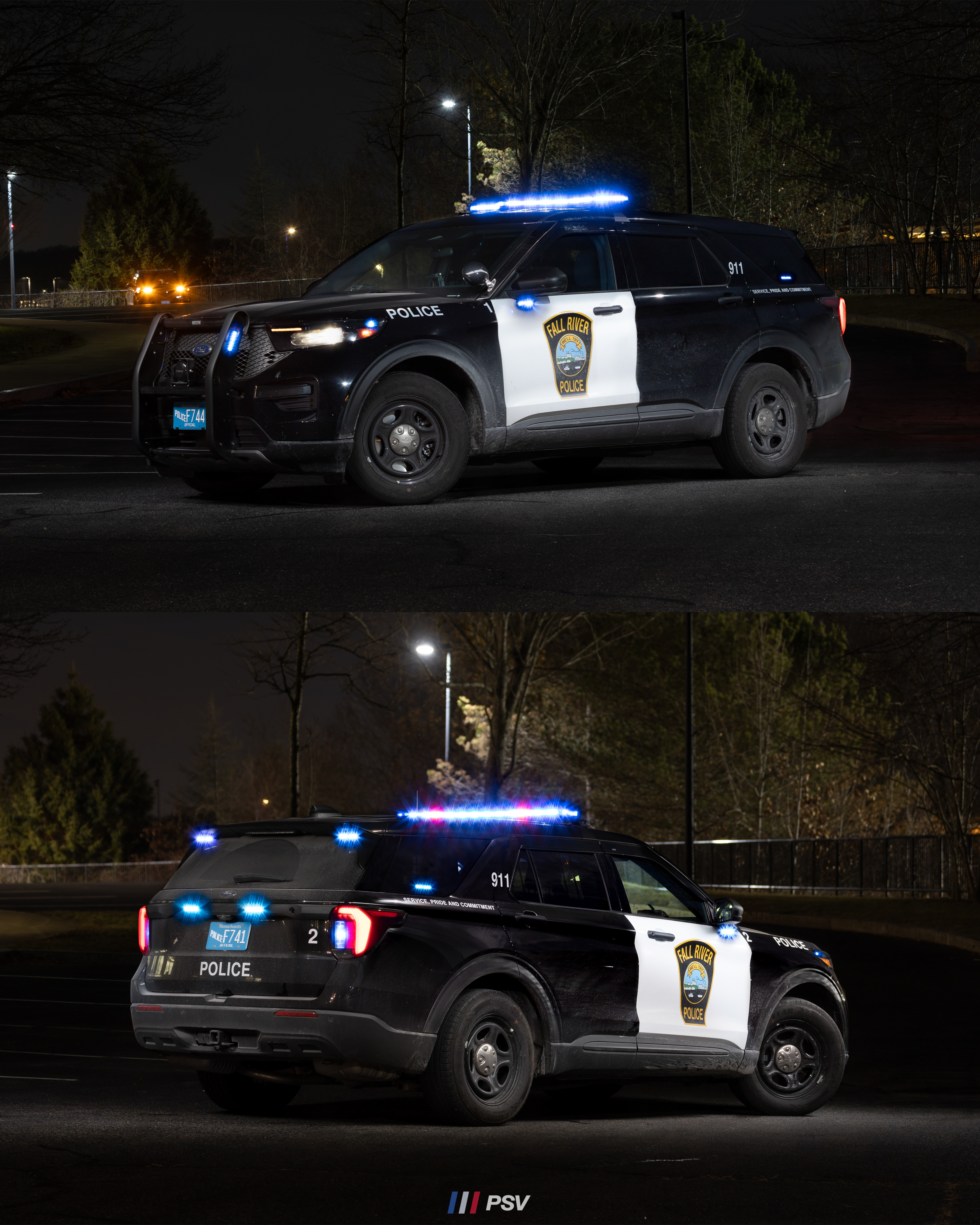 A photo  of Fall River Police
            Car 1, a 2025 Ford Police Interceptor Utility 3.3             taken by Kieran Egan