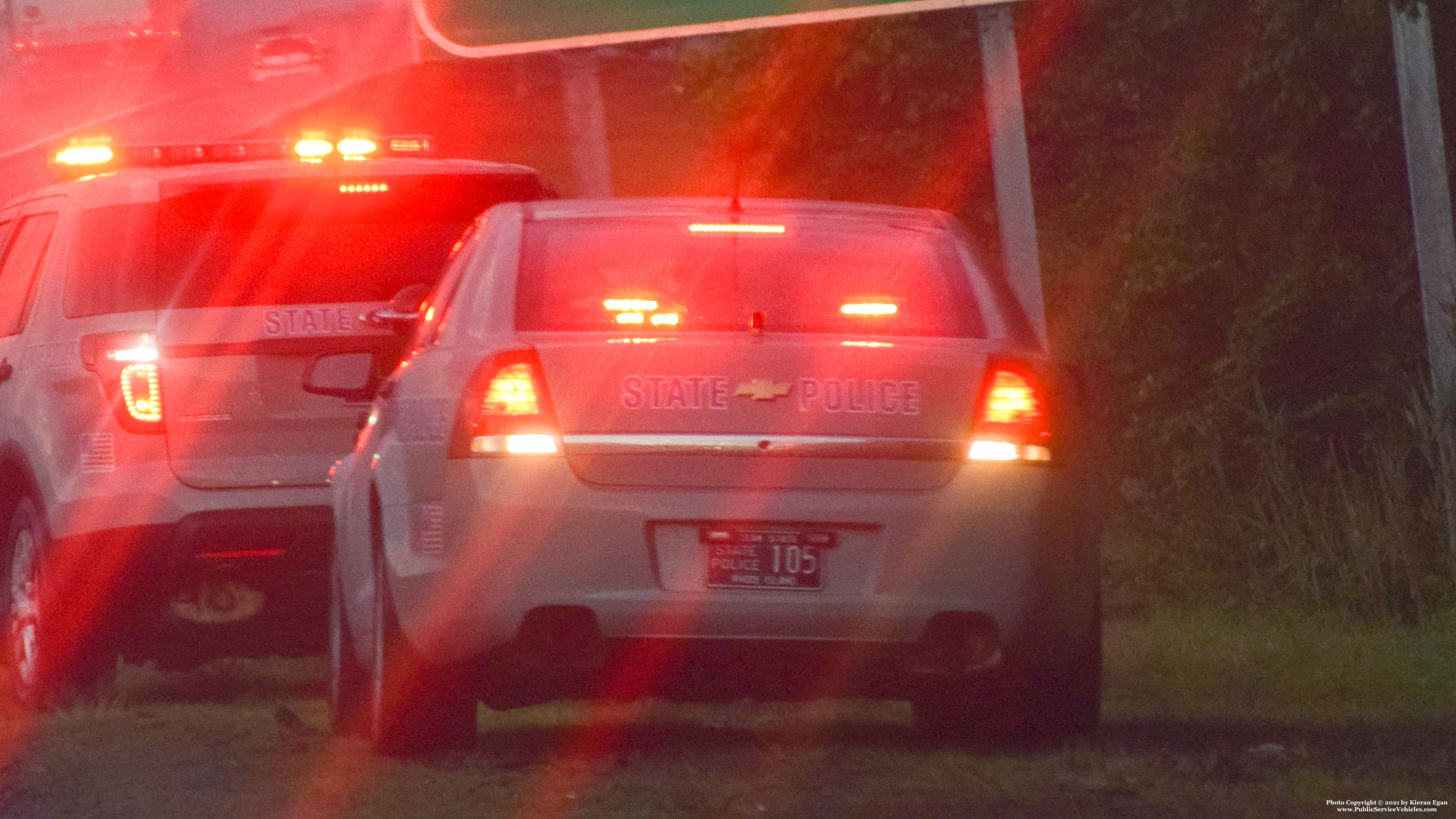 A photo  of Rhode Island State Police
            Cruiser 105, a 2013 Chevrolet Caprice             taken by Kieran Egan