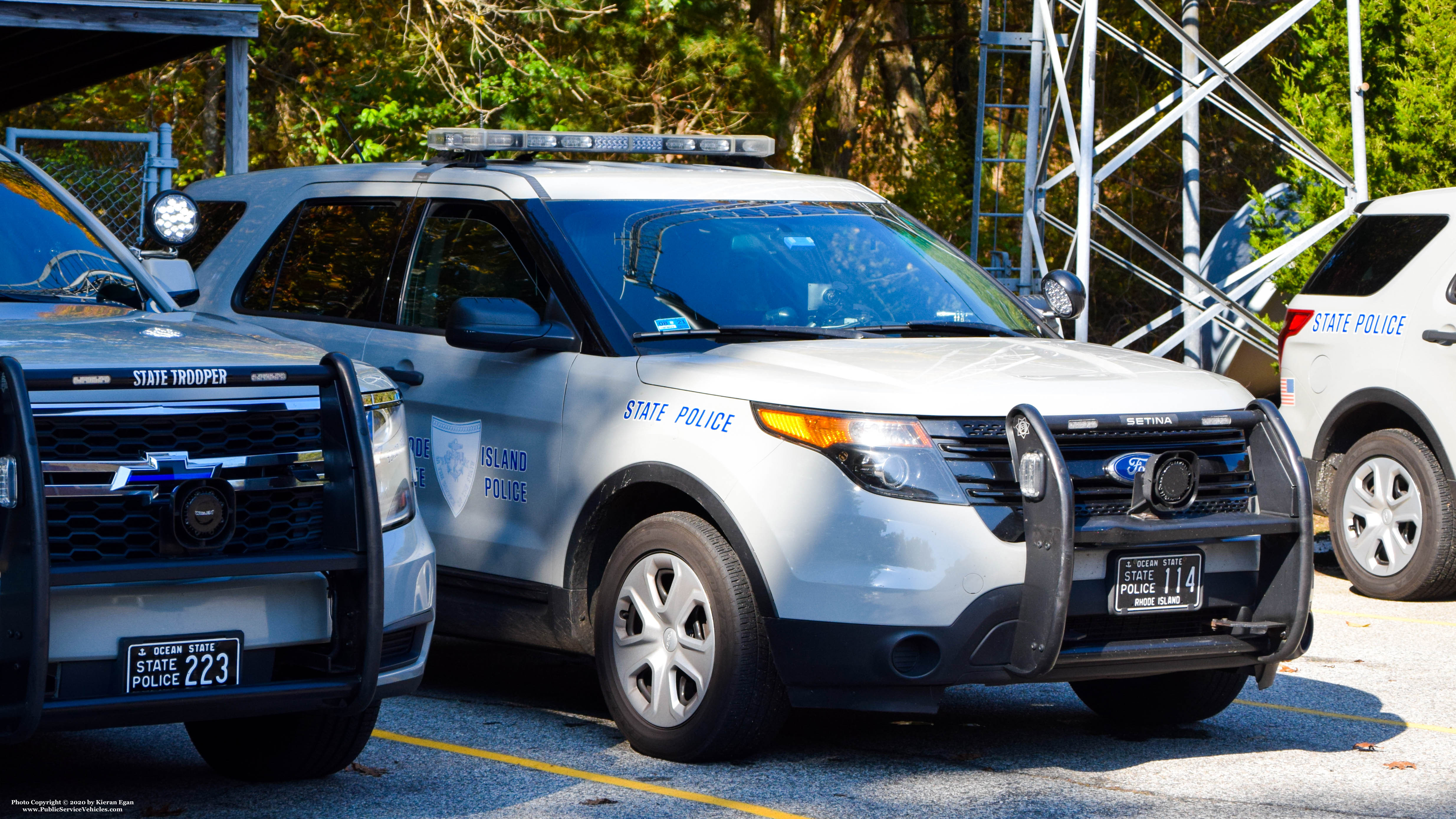 A photo  of Rhode Island State Police
            Cruiser 114, a 2013 Ford Police Interceptor Utility             taken by Kieran Egan