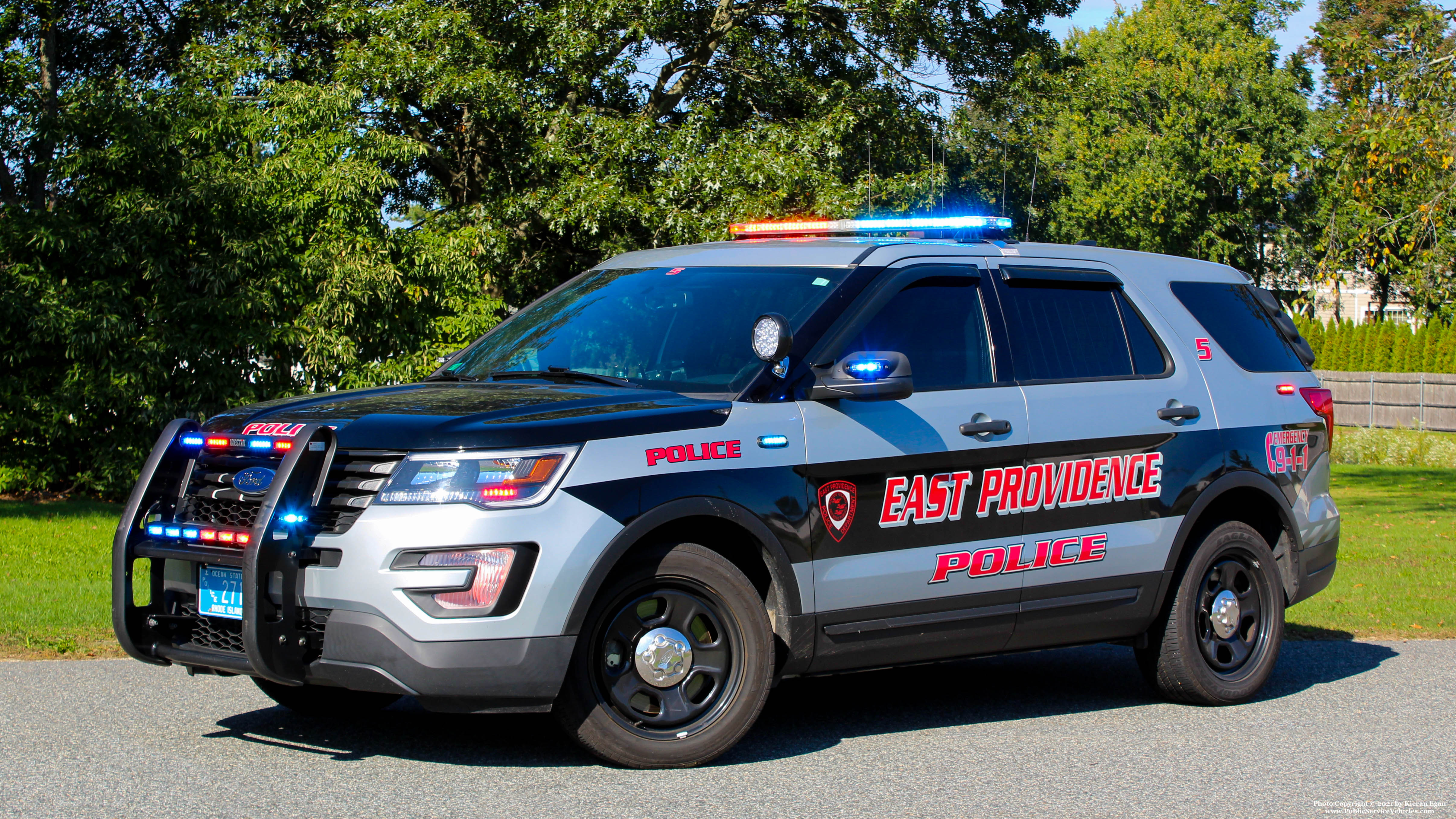 A photo  of East Providence Police
            Car 5, a 2018 Ford Police Interceptor Utility             taken by Kieran Egan