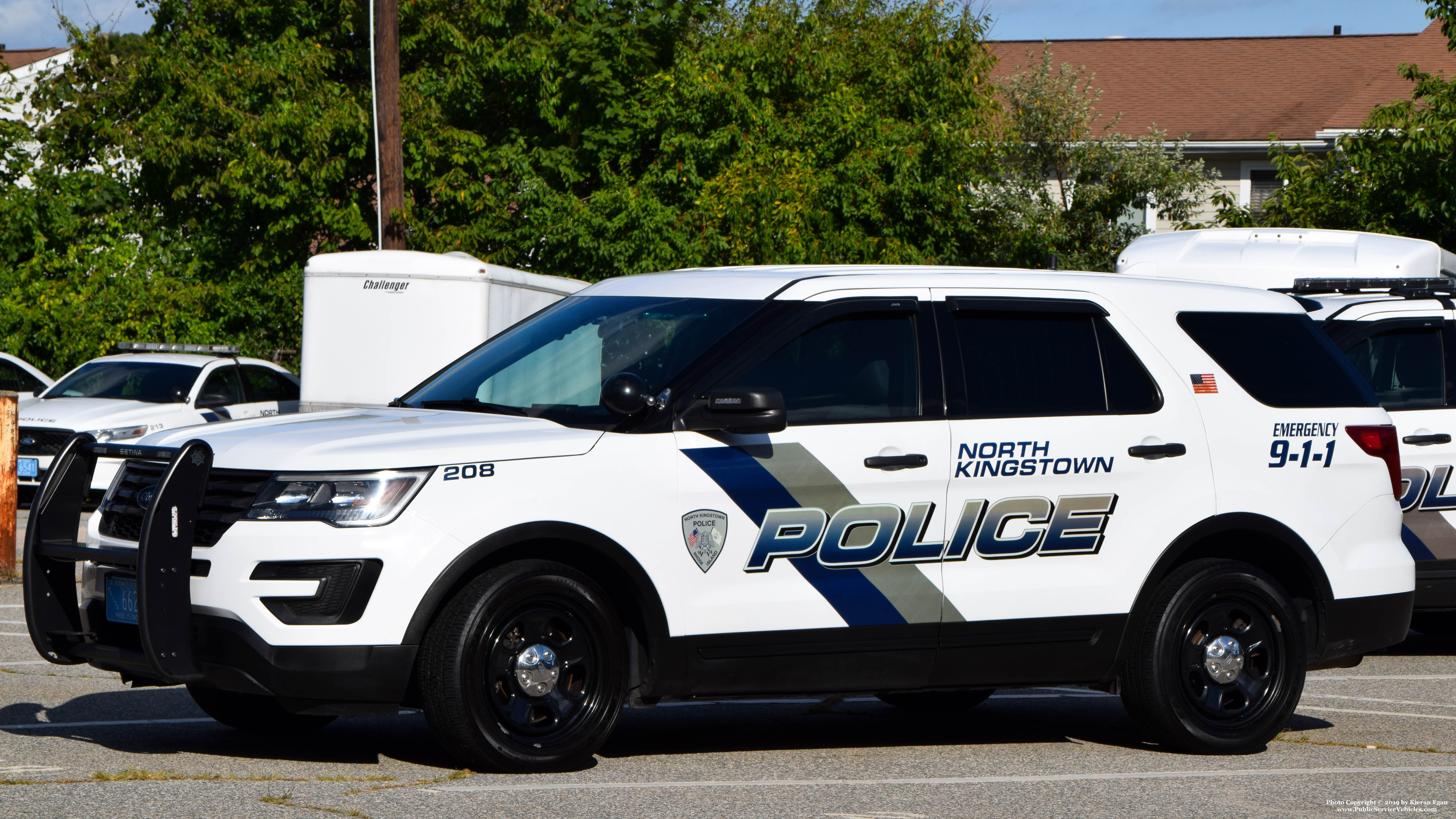 A photo  of North Kingstown Police
            Cruiser 208, a 2018 Ford Police Interceptor Utility             taken by Kieran Egan