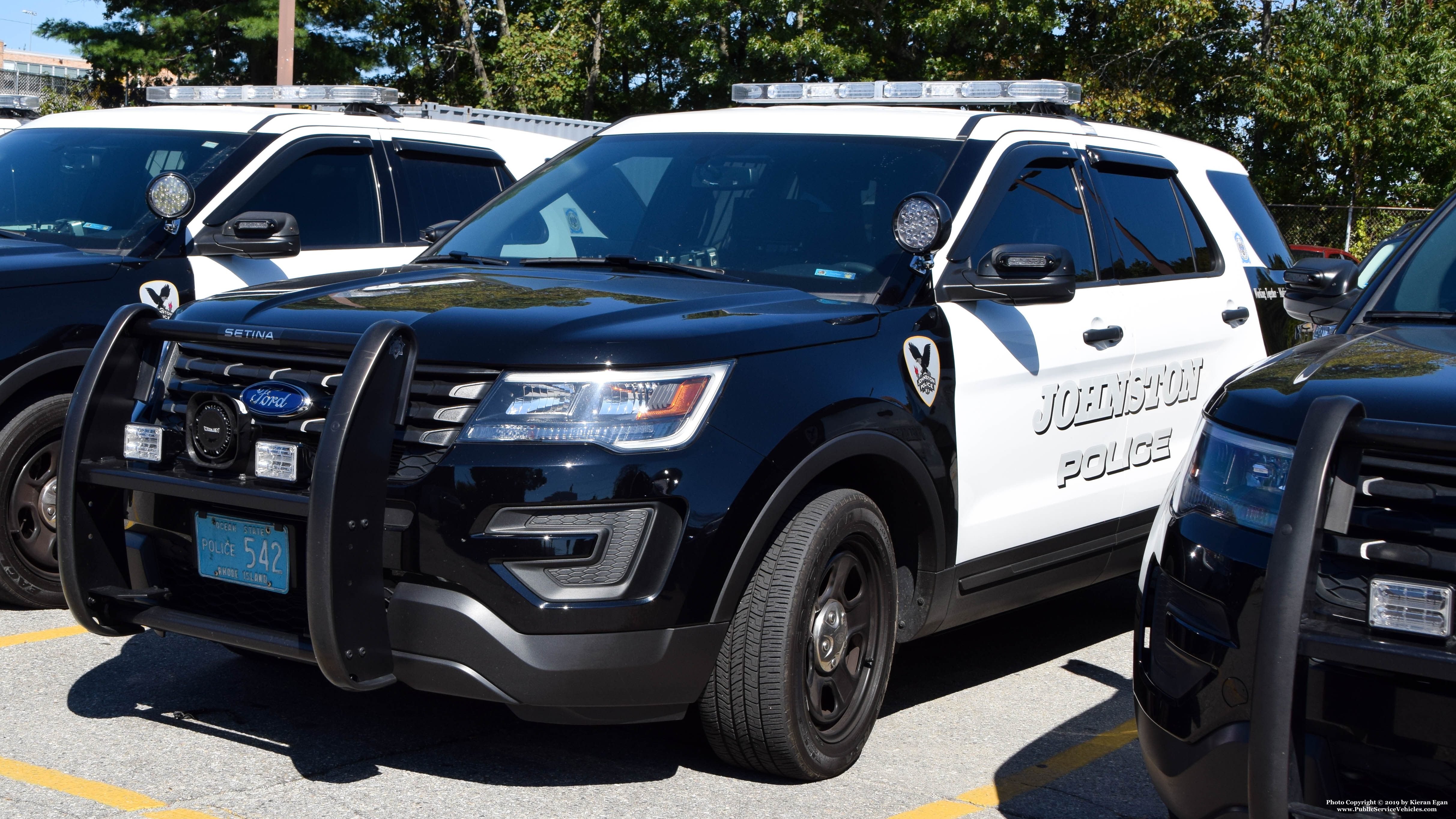 A photo  of Johnston Police
            Cruiser 542, a 2019 Ford Police Interceptor Utility             taken by Kieran Egan