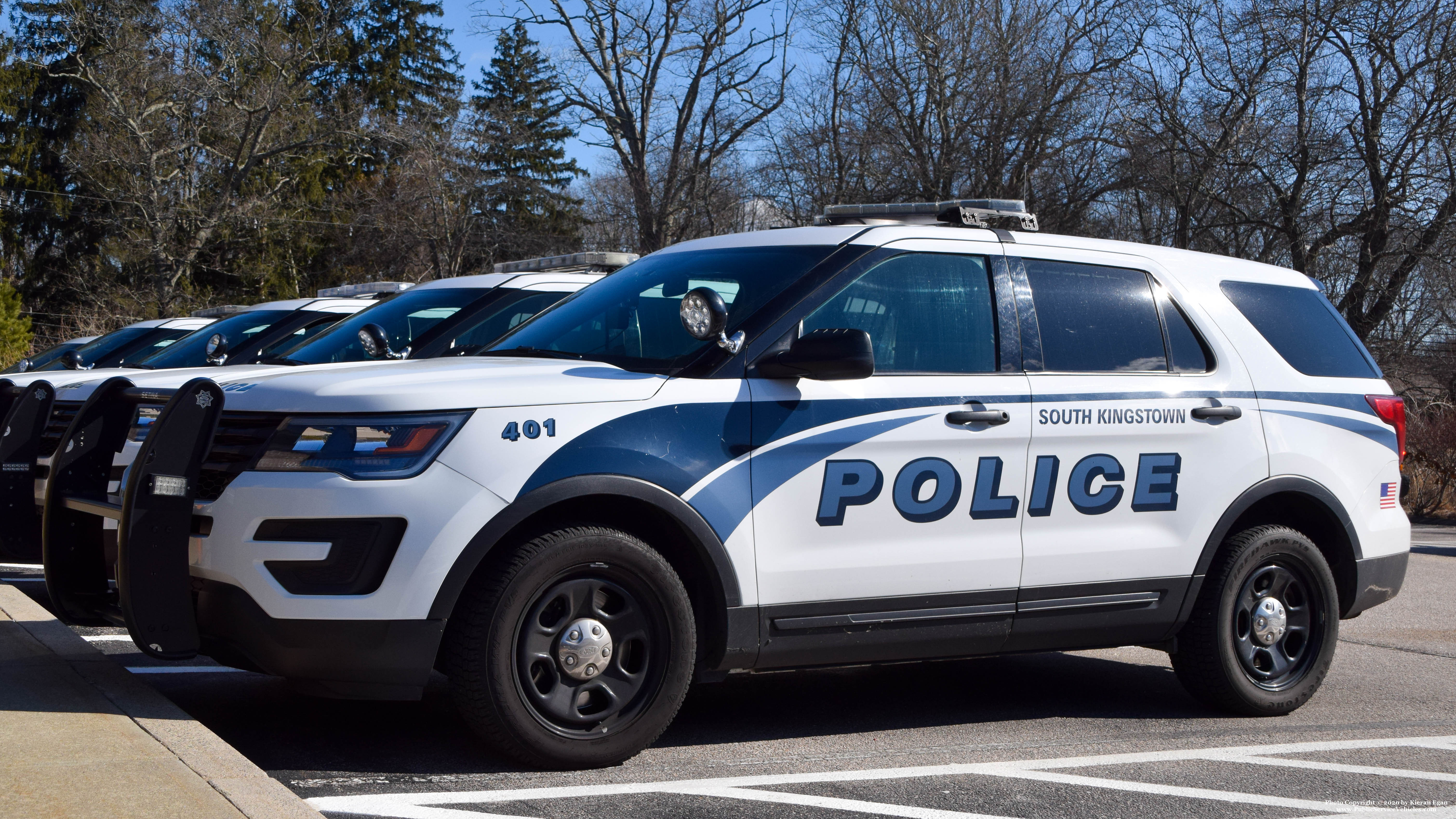 A photo  of South Kingstown Police
            Cruiser 401, a 2018 Ford Police Interceptor Utility             taken by Kieran Egan