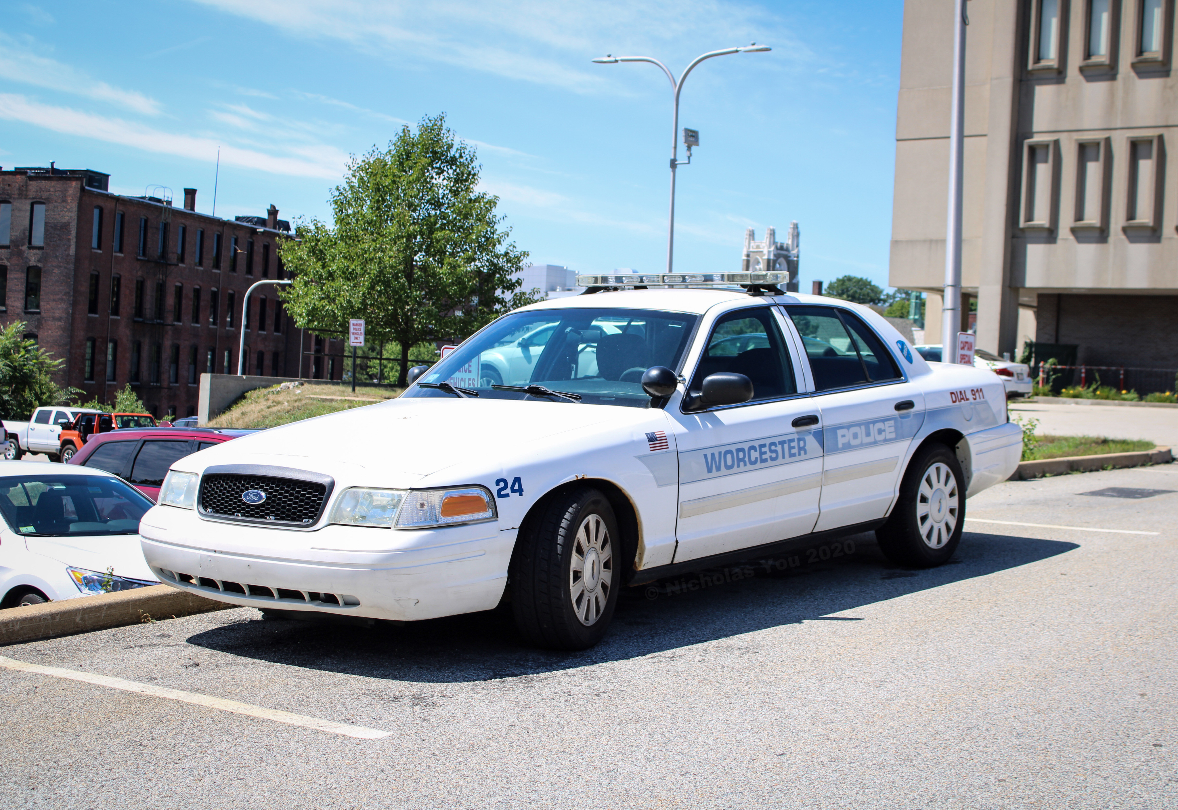 A photo  of Worcester Police
            Cruiser 24, a 2009-2011 Ford Crown Victoria Police Interceptor             taken by Nicholas You