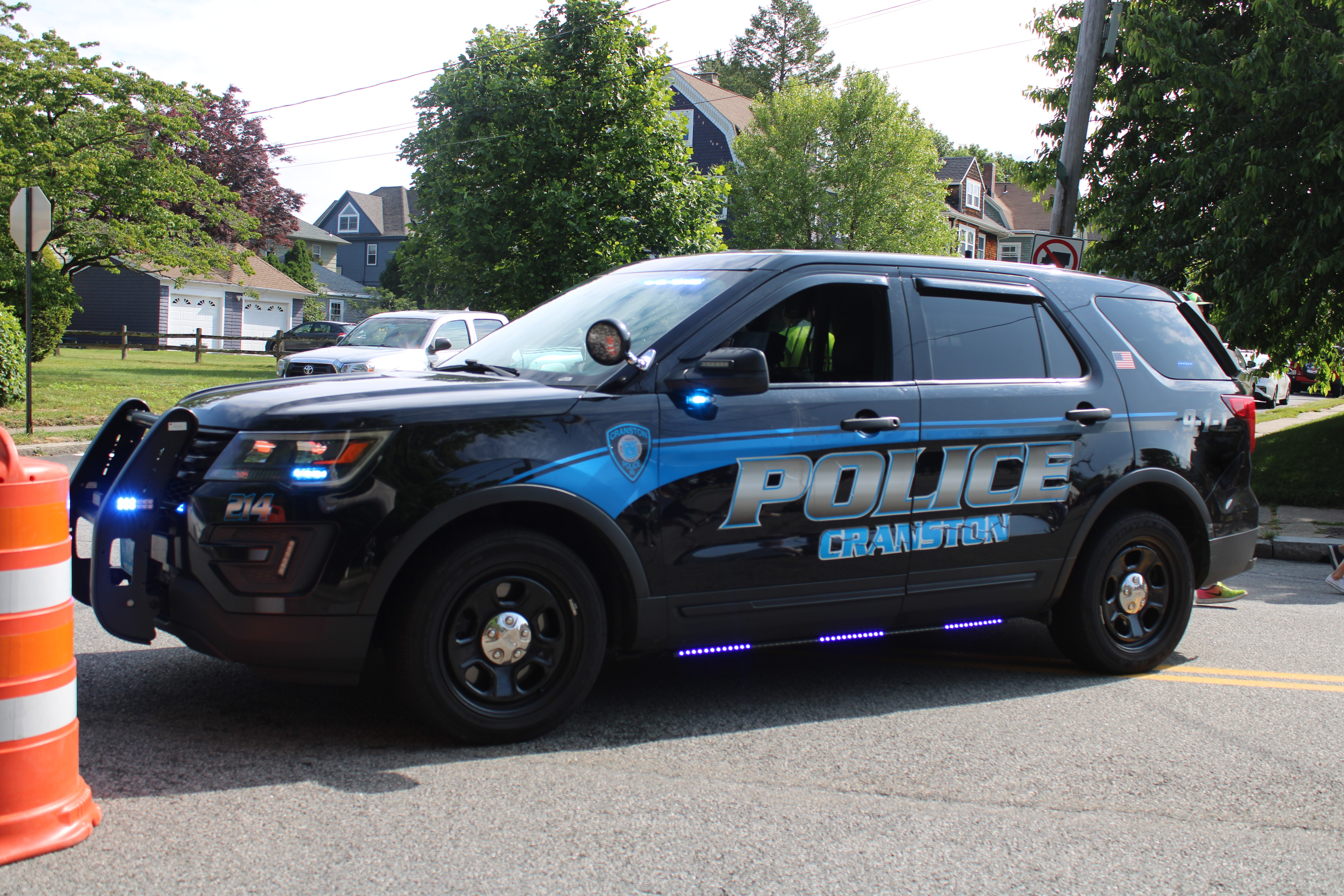 A photo  of Cranston Police
            Cruiser 214, a 2019 Ford Police Interceptor Utility             taken by @riemergencyvehicles