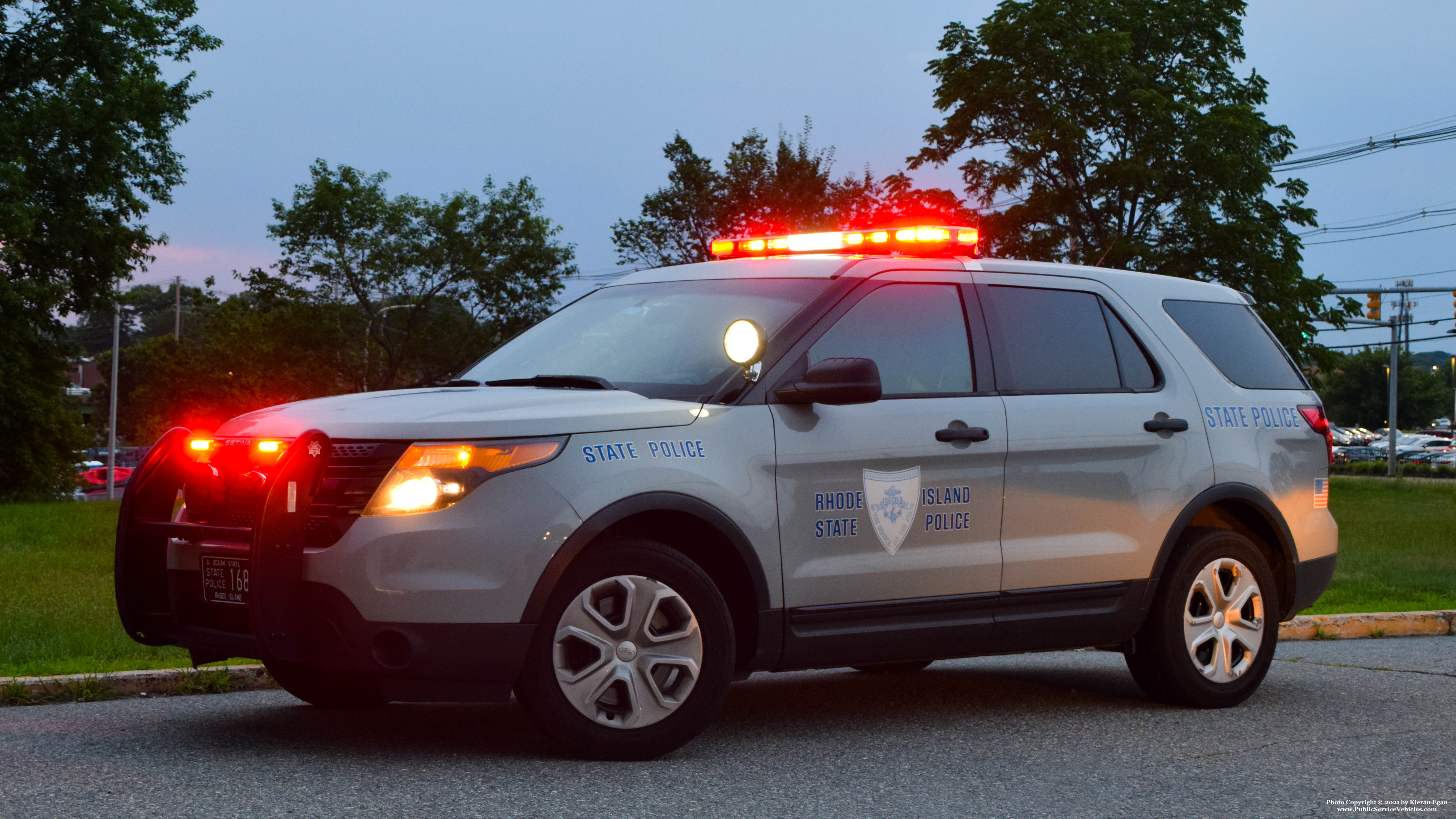 A photo  of Rhode Island State Police
            Cruiser 168, a 2013 Ford Police Interceptor Utility             taken by Kieran Egan