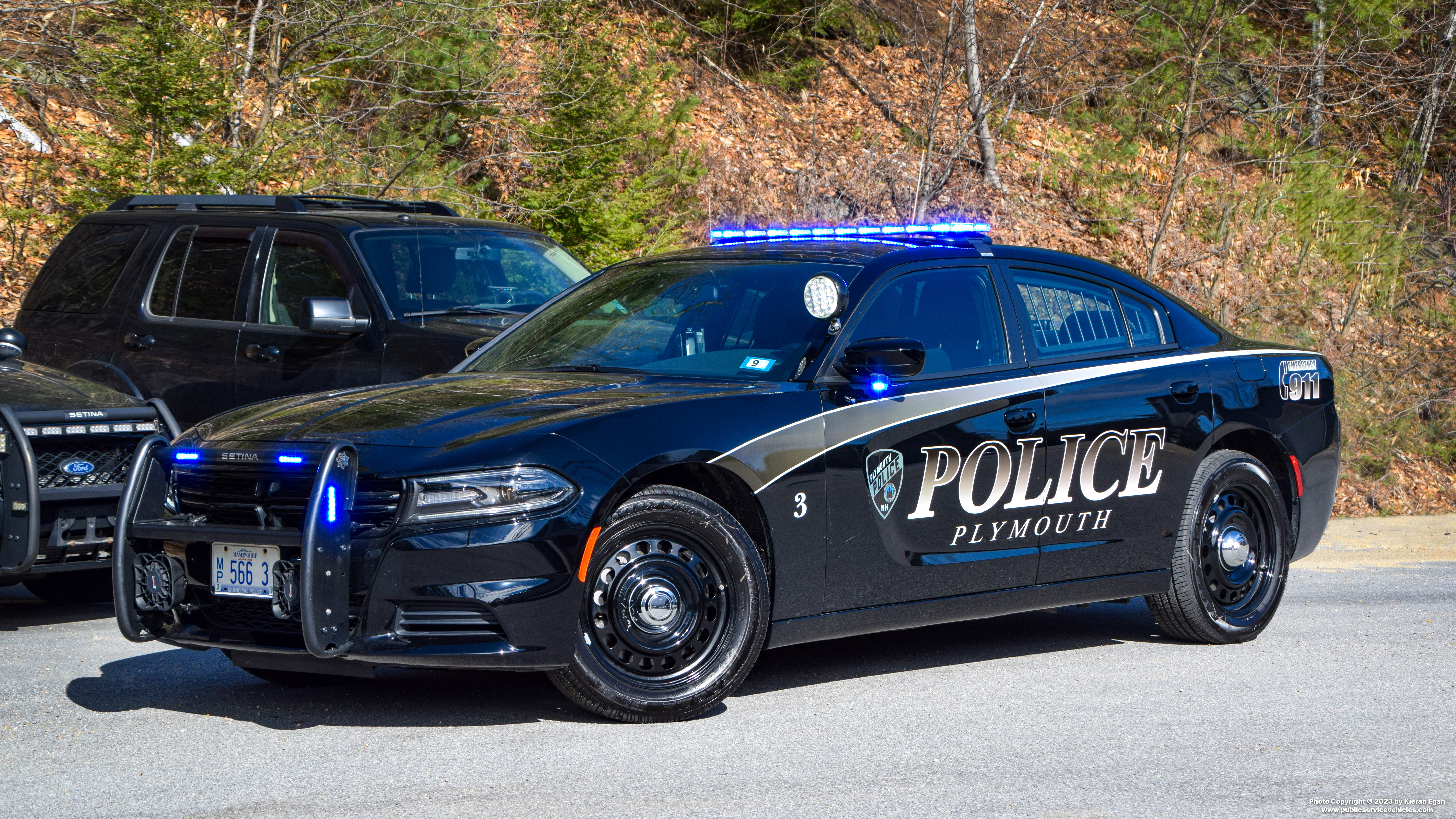A photo  of Plymouth Police
            Car 3, a 2021 Dodge Charger             taken by Kieran Egan