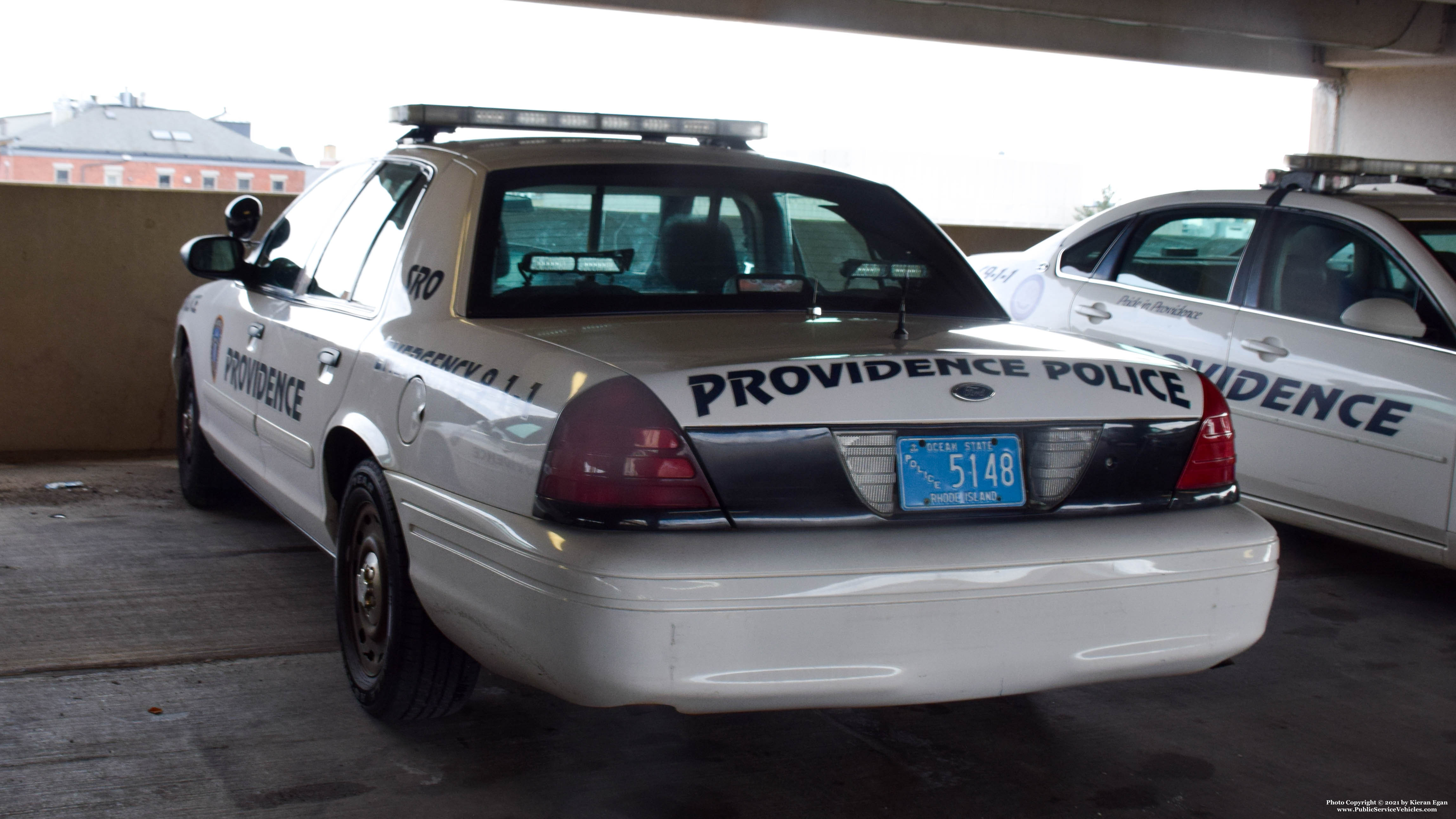 A photo  of Providence Police
            Cruiser 5148, a 2003-2005 Ford Crown Victoria Police Interceptor             taken by Kieran Egan