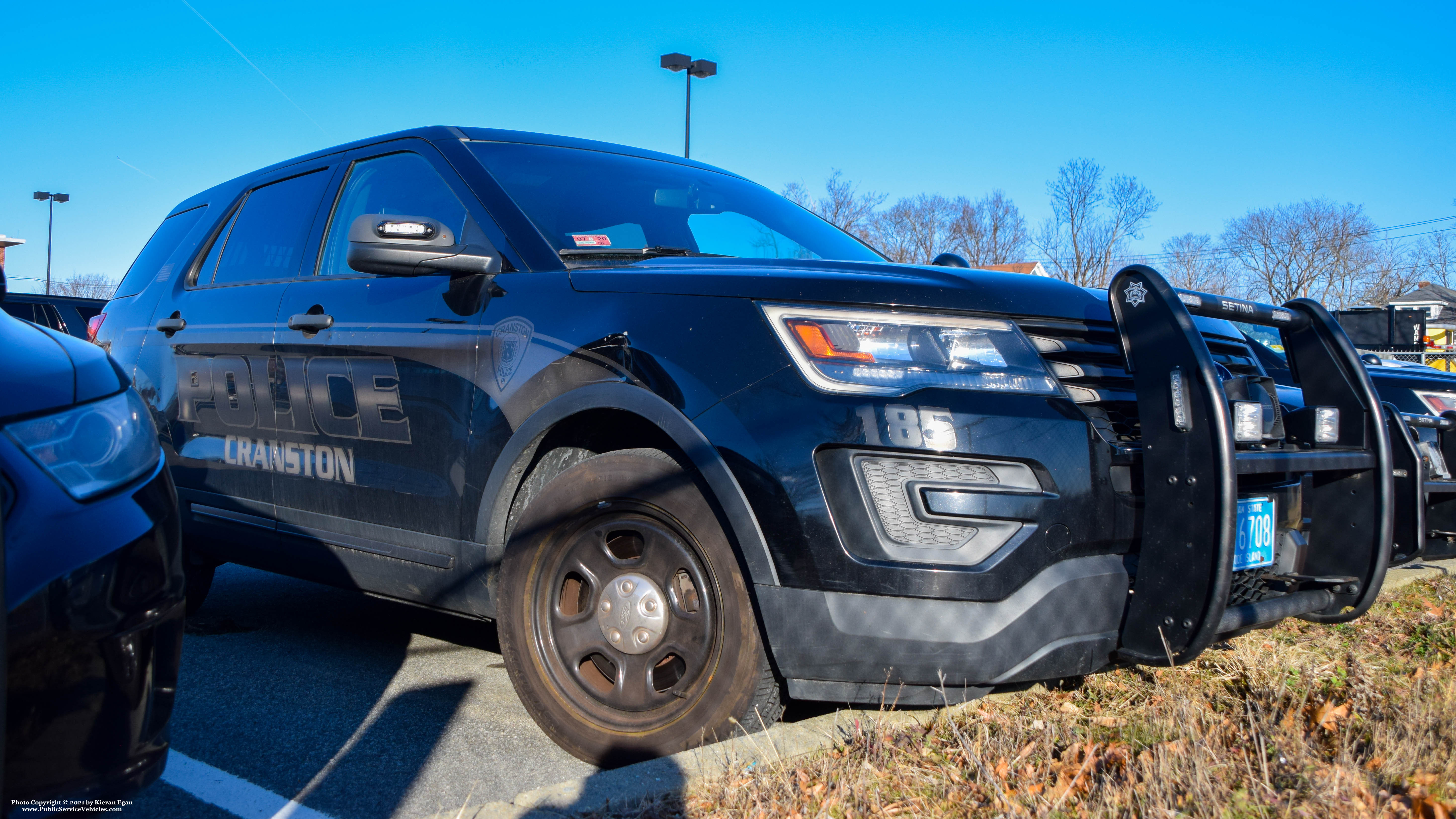 A photo  of Cranston Police
            Cruiser 185, a 2016 Ford Police Interceptor Utility             taken by Kieran Egan