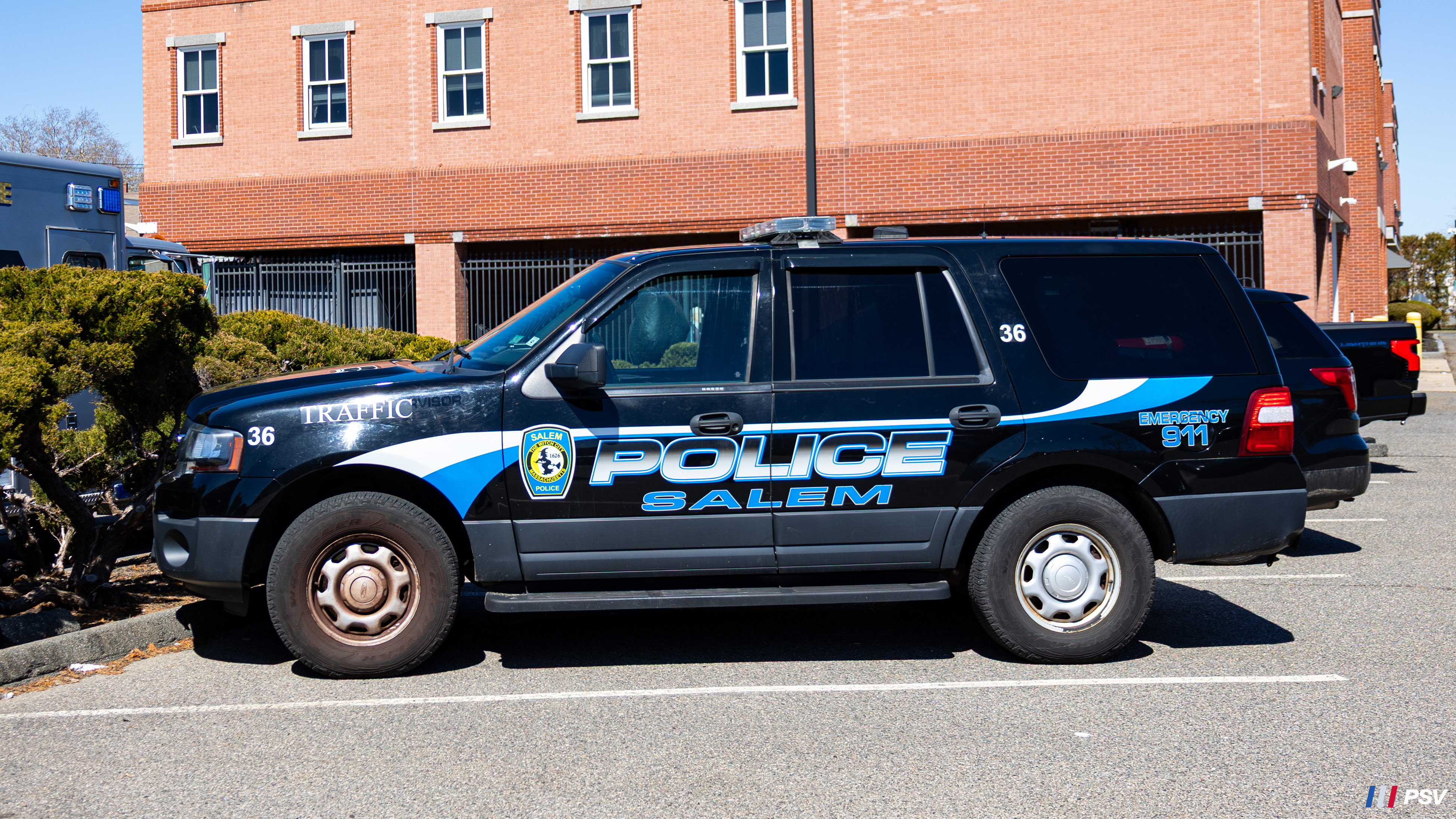 A photo  of Salem Police
            Cruiser 36, a 2017 Ford Expedition             taken by Kieran Egan