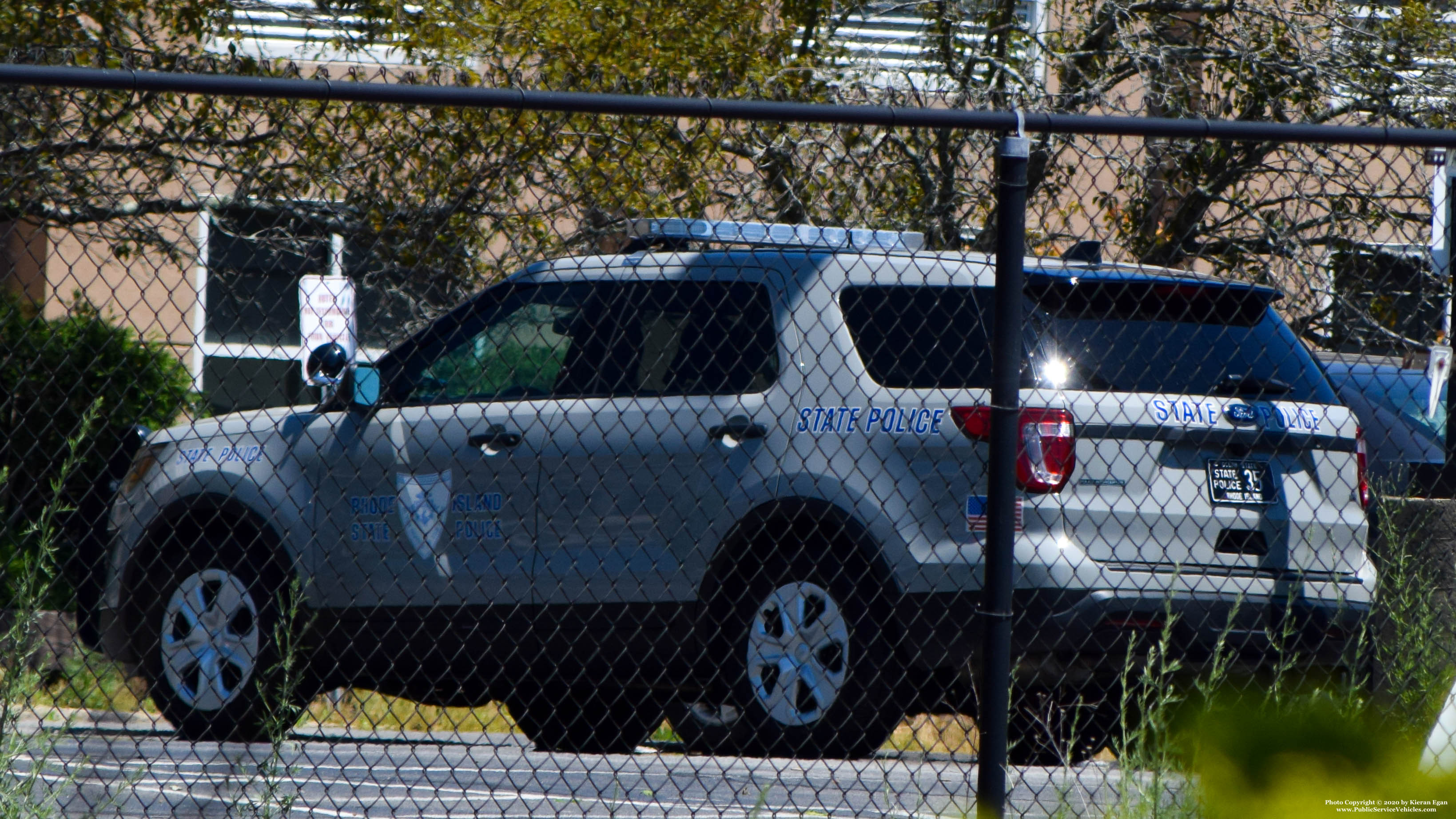 A photo  of Rhode Island State Police
            Cruiser 35, a 2018 Ford Police Interceptor Utility             taken by Kieran Egan