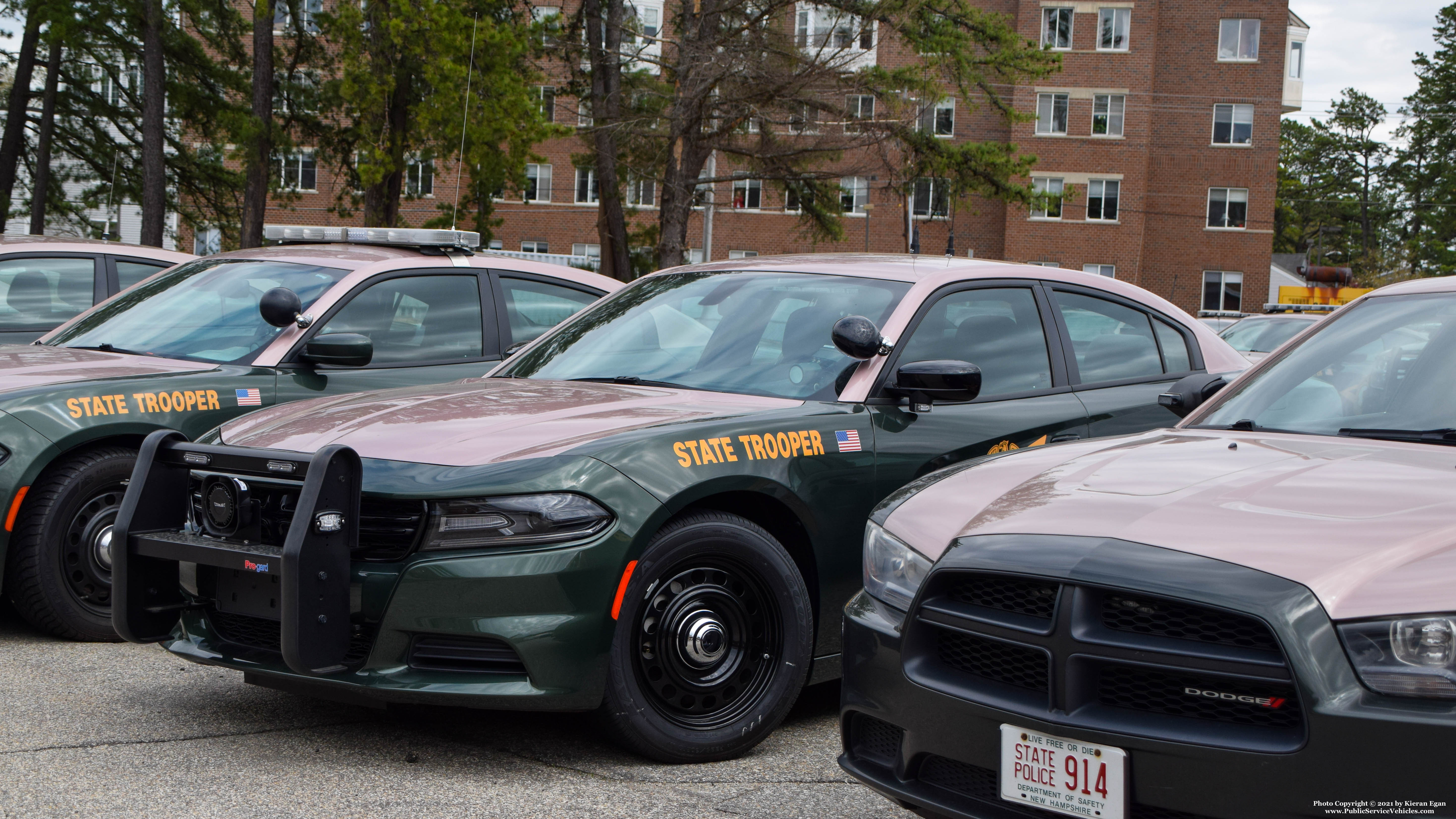 A photo  of New Hampshire State Police
            Cruiser 429, a 2020 Dodge Charger             taken by Kieran Egan