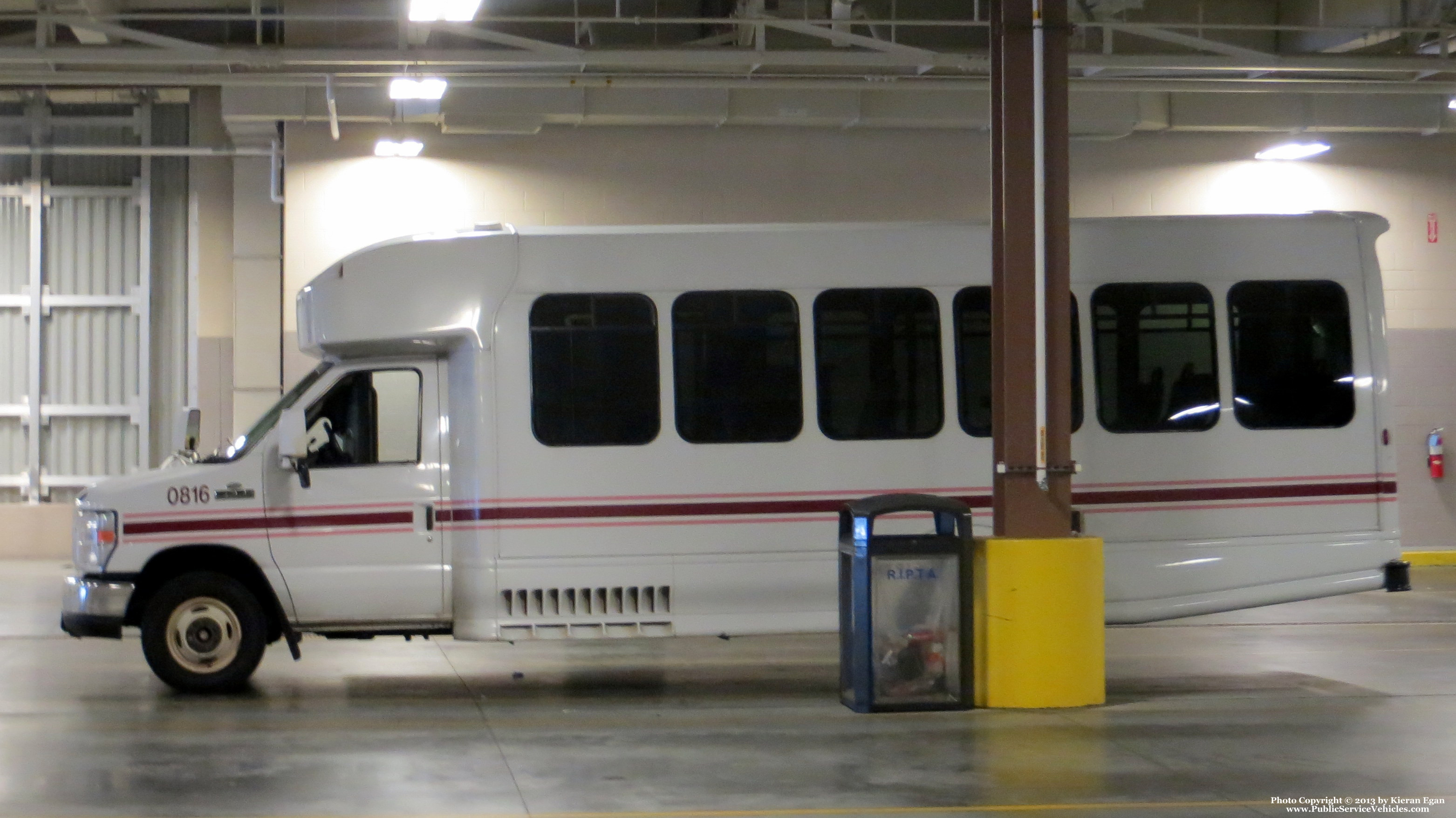 A photo  of Rhode Island Public Transit Authority
            Paratransit Bus 0816, a 2008 Ford E-450 Bus             taken by Kieran Egan