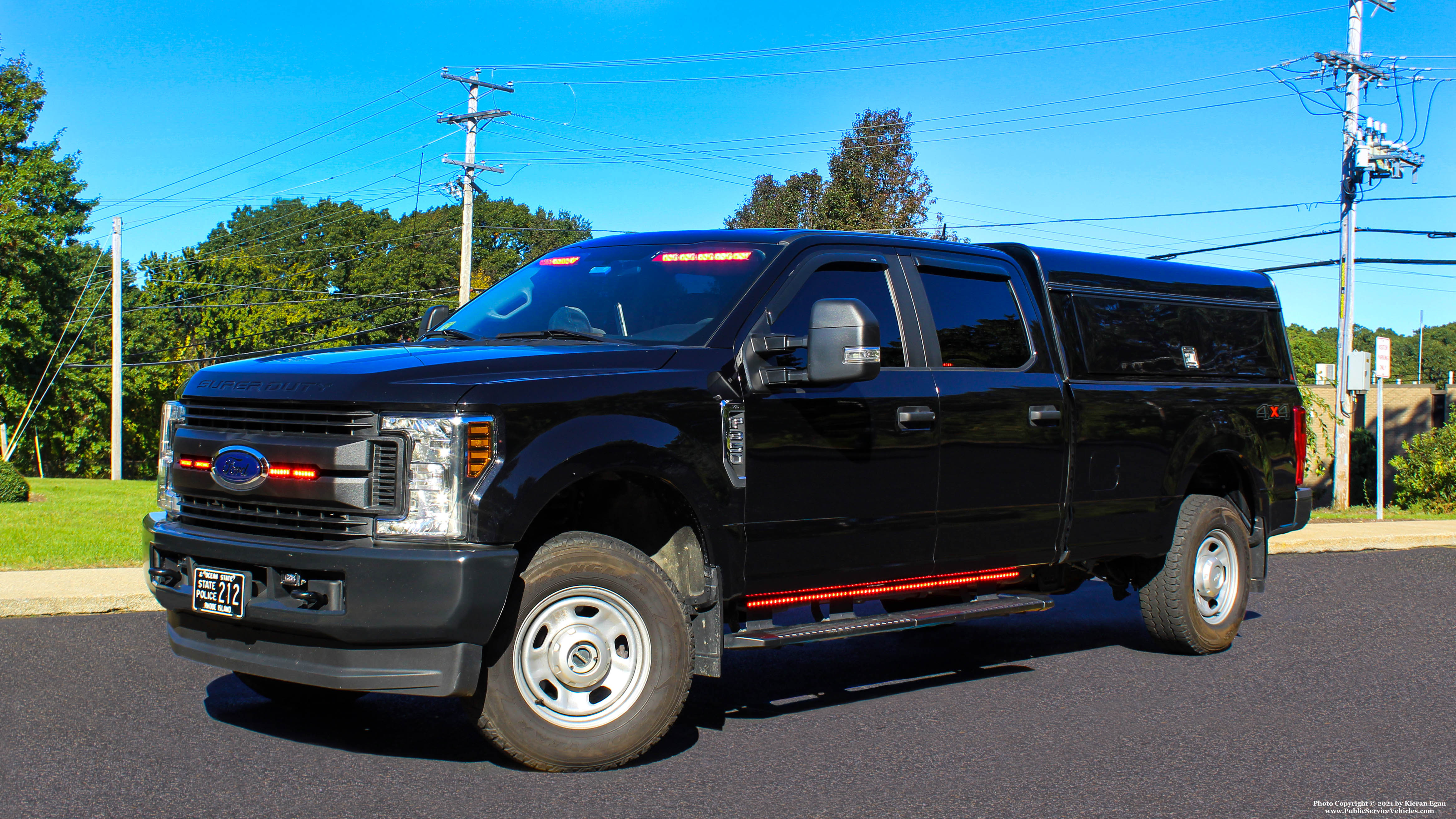 A photo  of Rhode Island State Police
            Cruiser 212, a 2019 Ford F-350 Crew Cab             taken by Kieran Egan