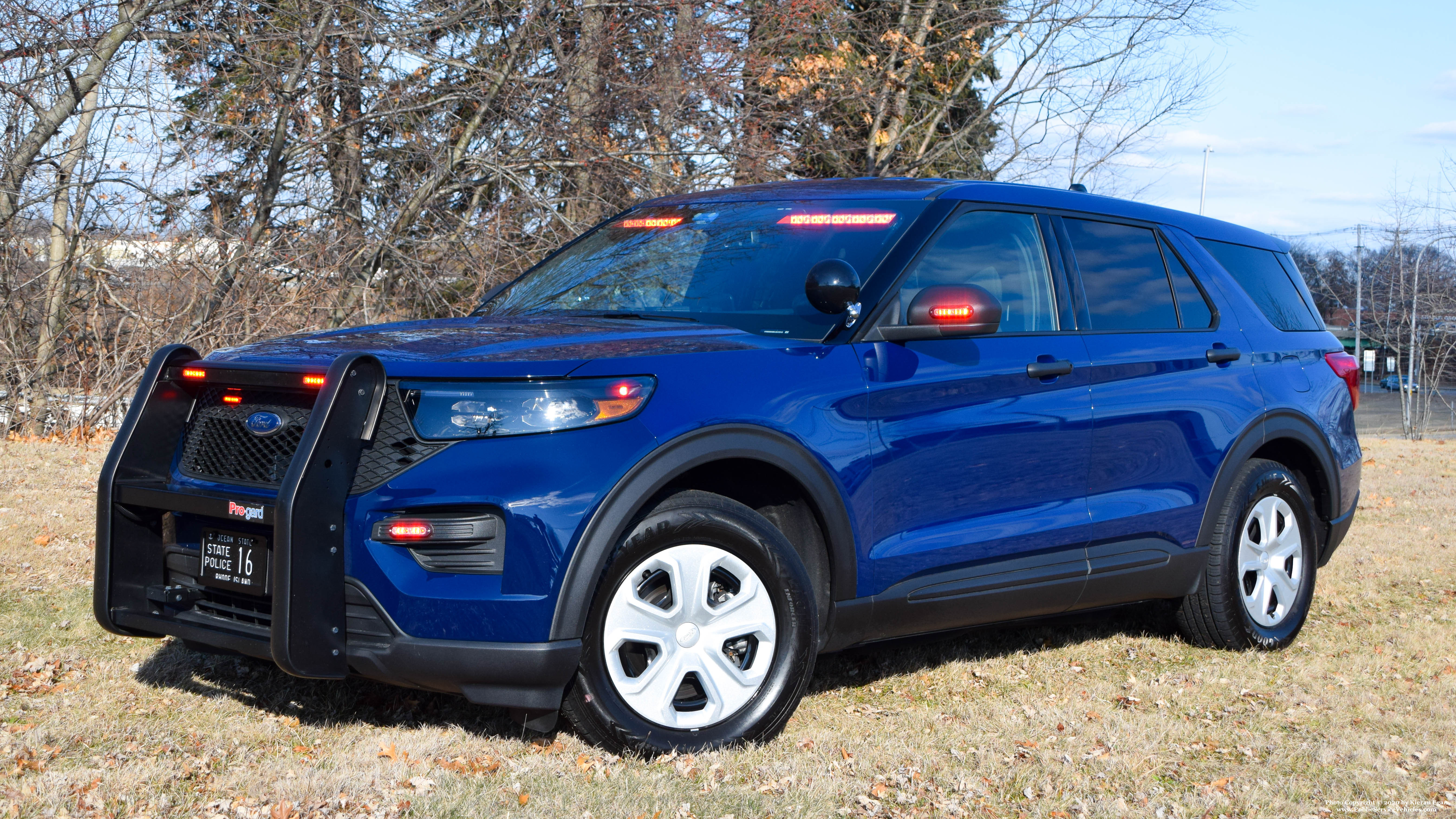 A photo  of Rhode Island State Police
            Cruiser 16, a 2020 Ford Police Interceptor Utility             taken by Kieran Egan