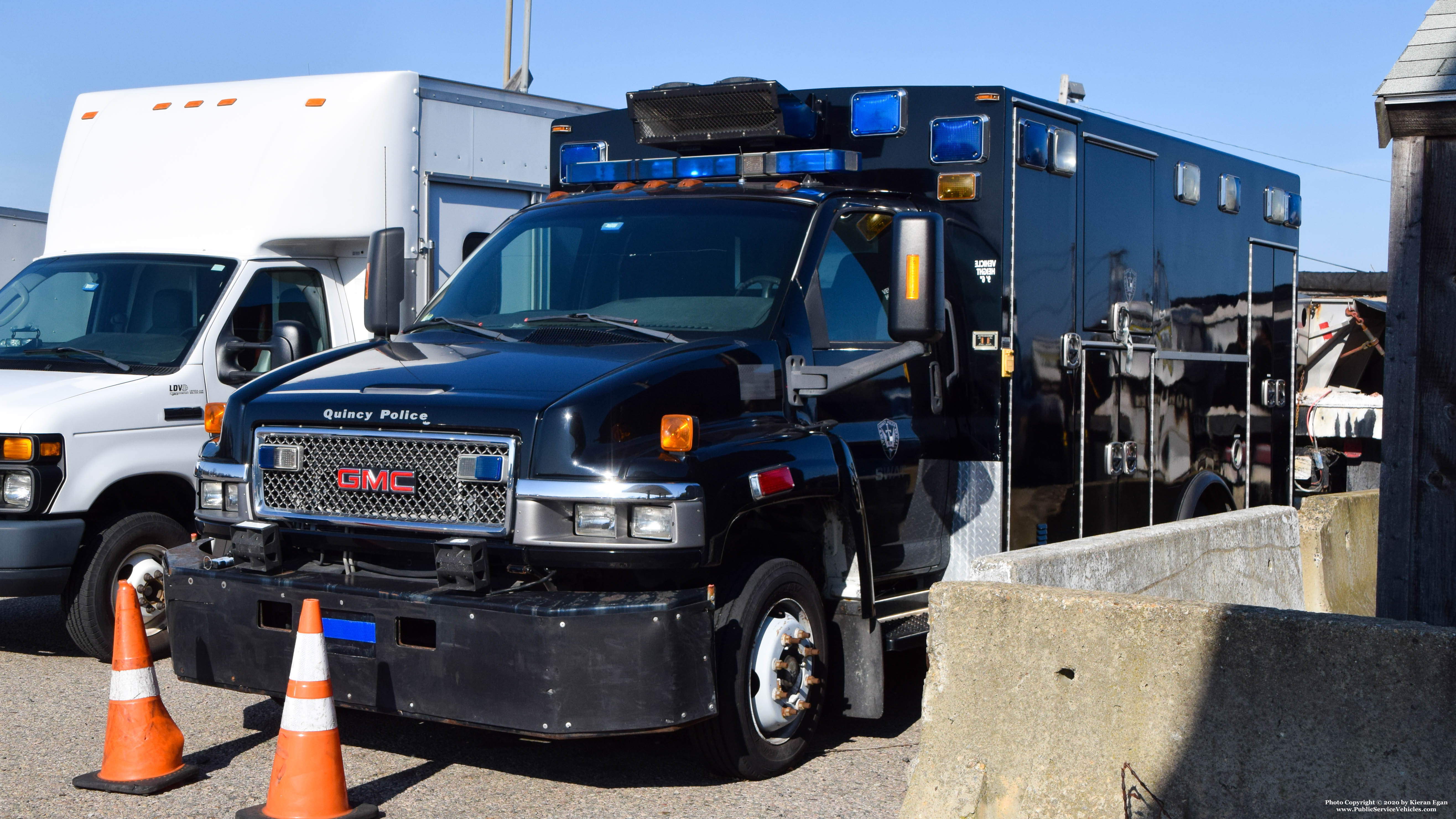 A photo  of Quincy Police
            SWAT Unit, a 2005-2007 GMC/Braun             taken by Kieran Egan