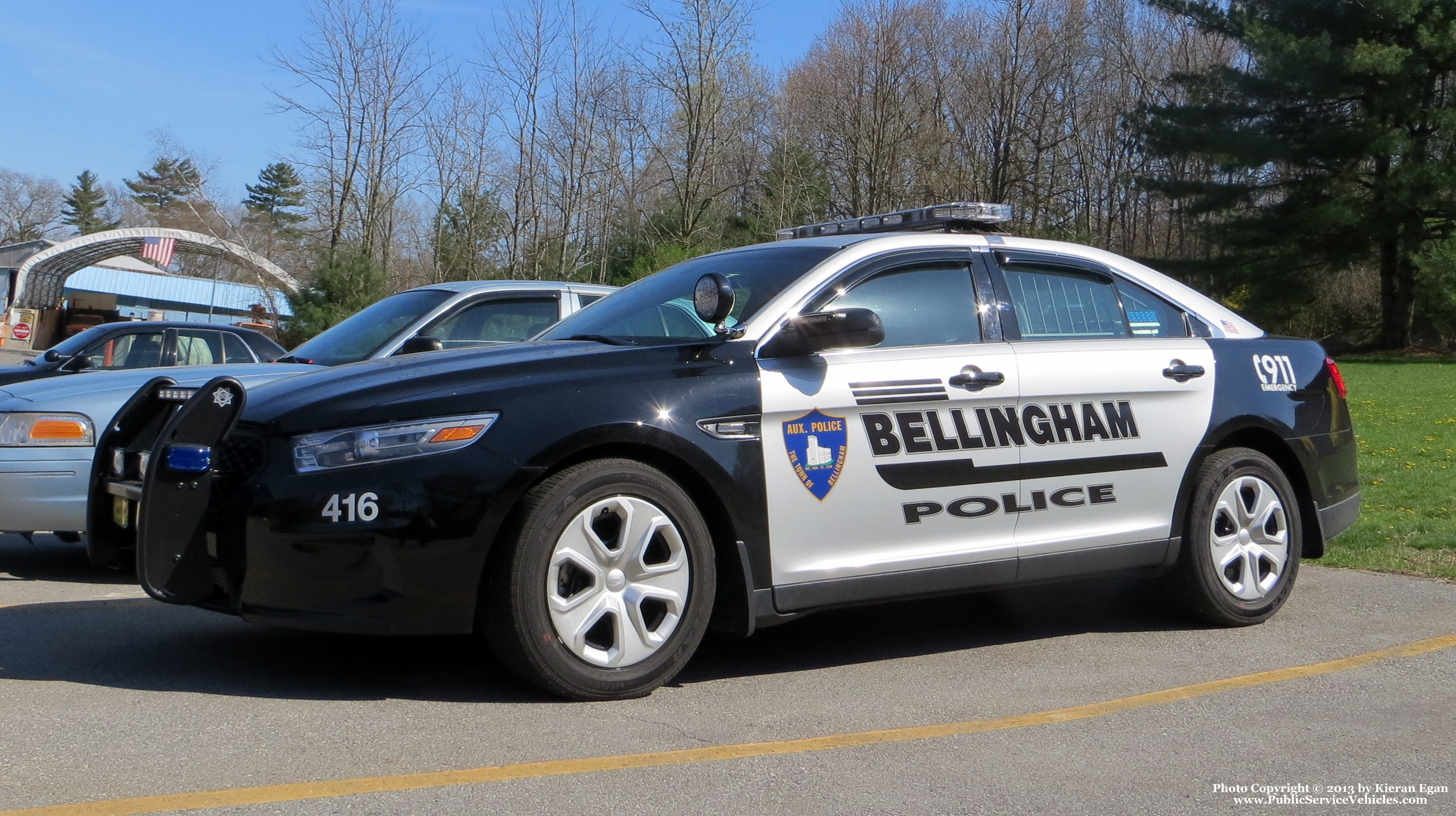A photo  of Bellingham Police
            Cruiser 416, a 2013 Ford Police Interceptor Sedan             taken by Kieran Egan