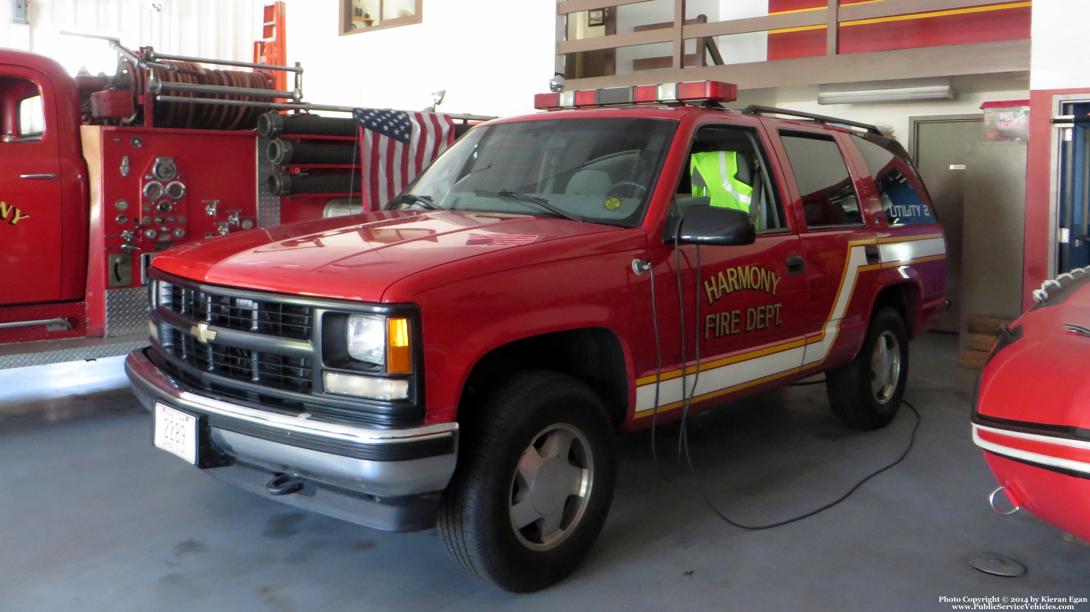 A photo  of Harmony Fire District
            Utility 2, a 1999 Chevrolet Tahoe             taken by Kieran Egan