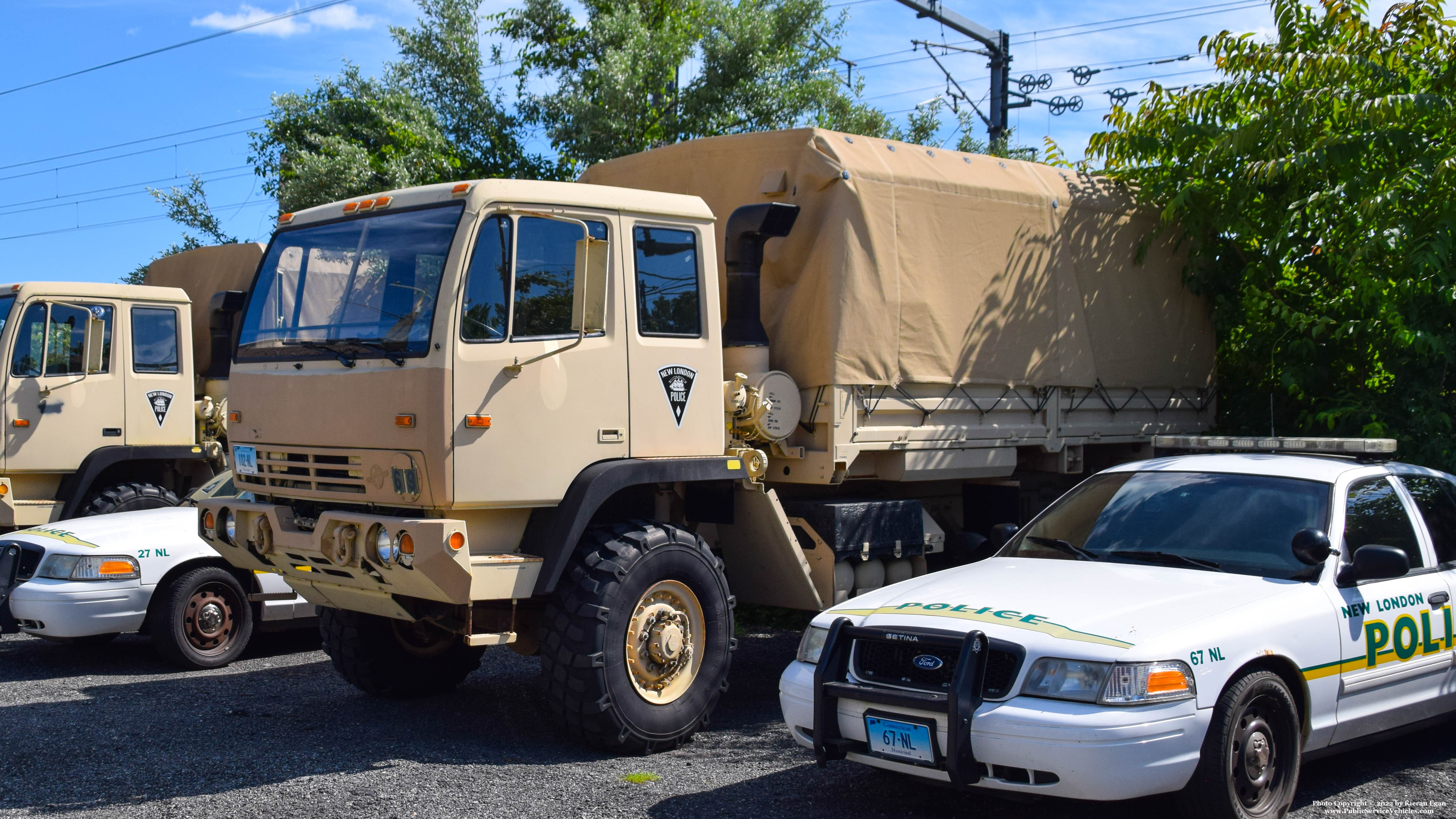 A photo  of New London Police
            Truck 102, a 1996-2006 Stewart & Stevenson LMTV 1078             taken by Kieran Egan