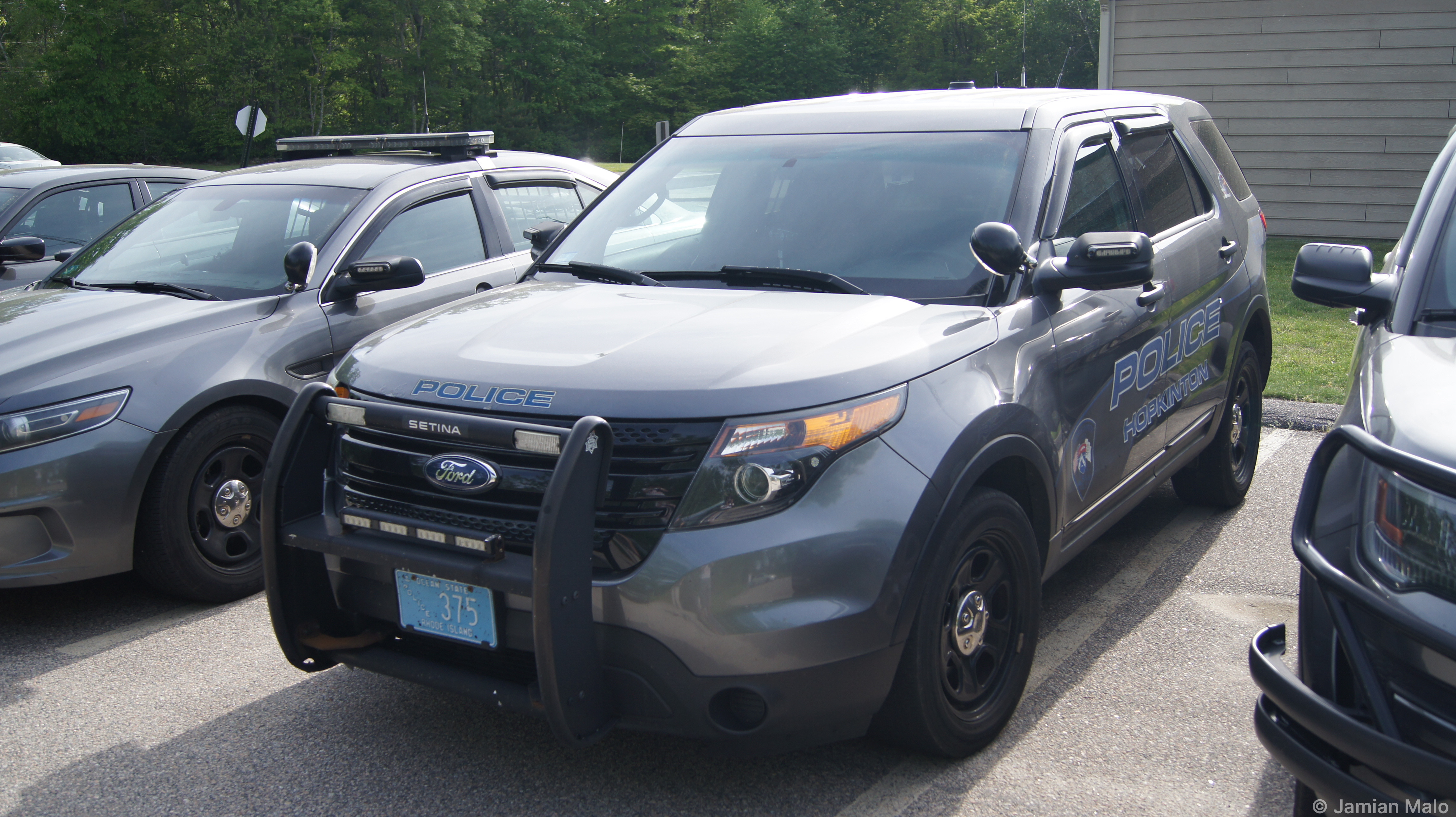 A photo  of Hopkinton Police
            Cruiser 375, a 2013-2015 Ford Police Interceptor Utility             taken by Jamian Malo