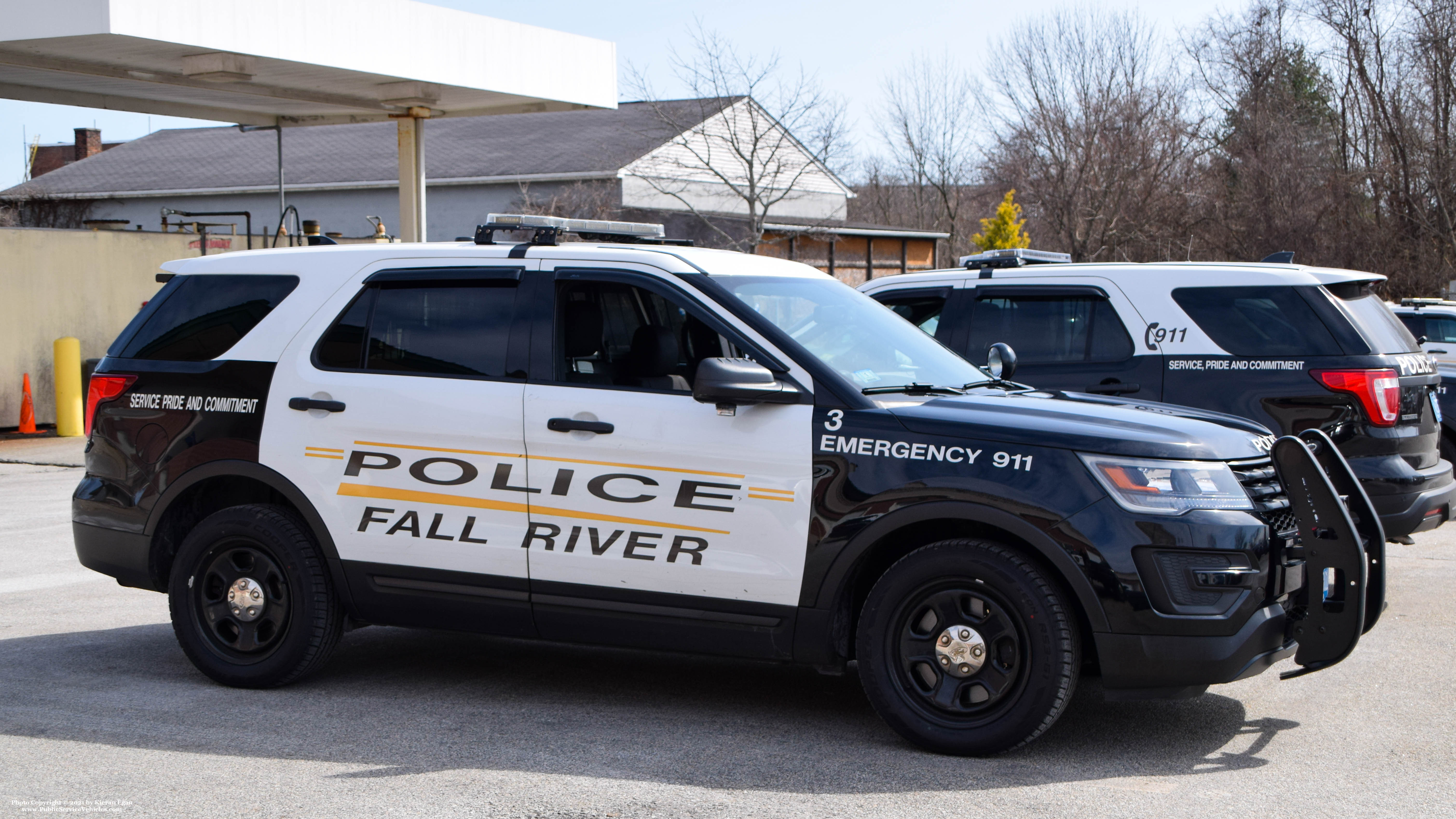 A photo  of Fall River Police
            Car 3, a 2016-2019 Ford Police Interceptor Utility             taken by Kieran Egan
