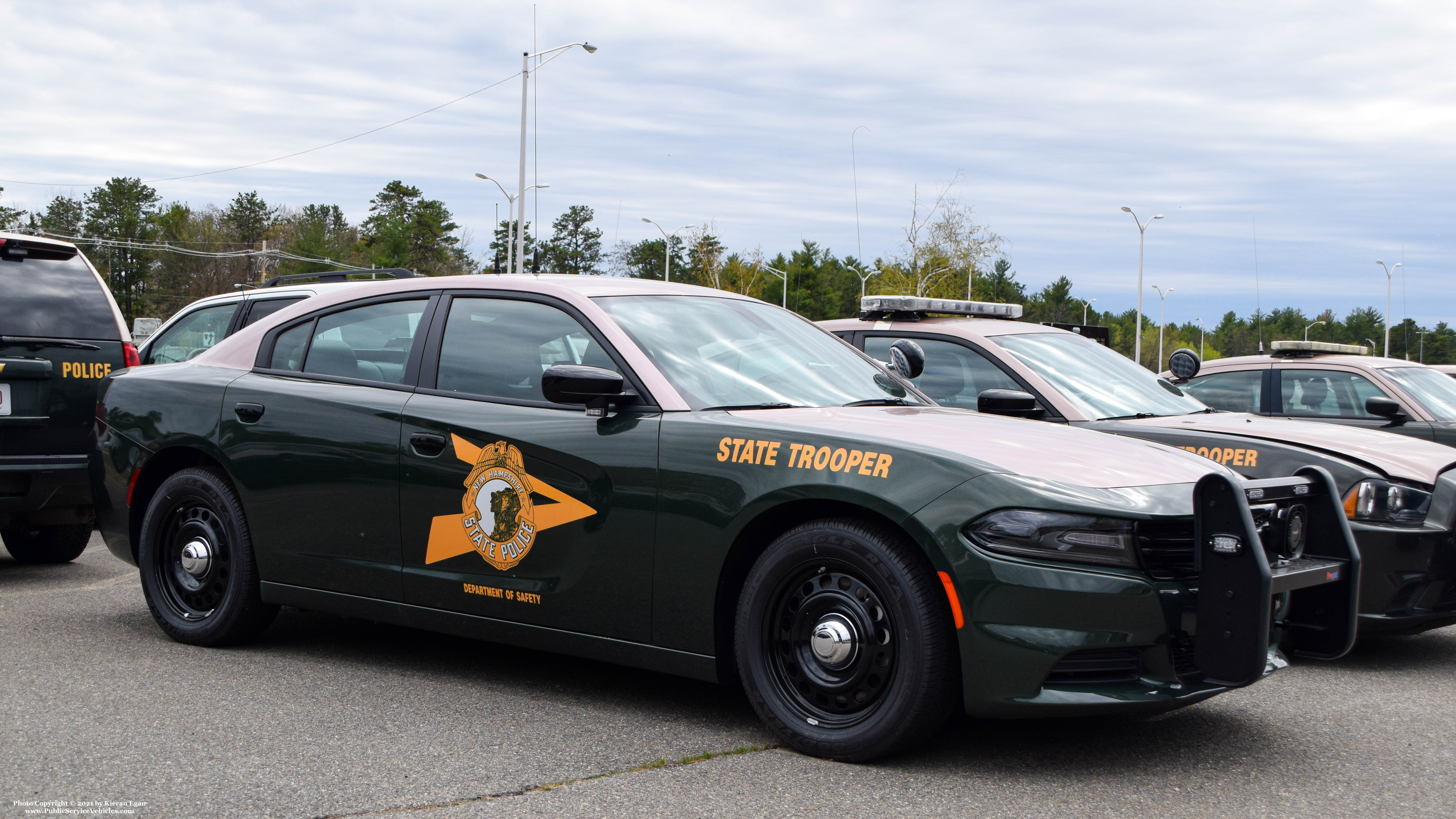 A photo  of New Hampshire State Police
            Cruiser 516, a 2020 Dodge Charger             taken by Kieran Egan