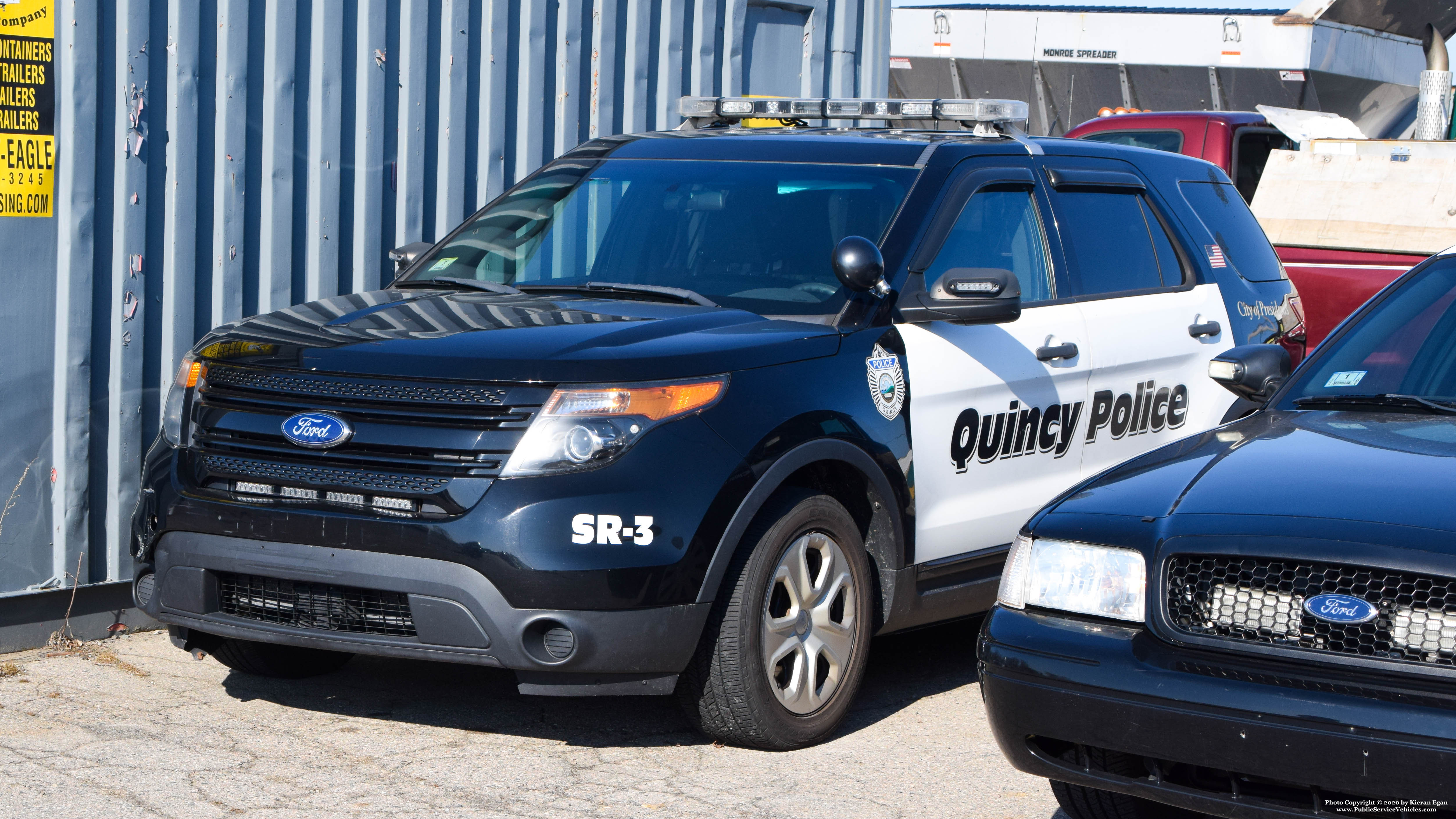 A photo  of Quincy Police
            SR-3, a 2013-2015 Ford Police Interceptor Utility             taken by Kieran Egan