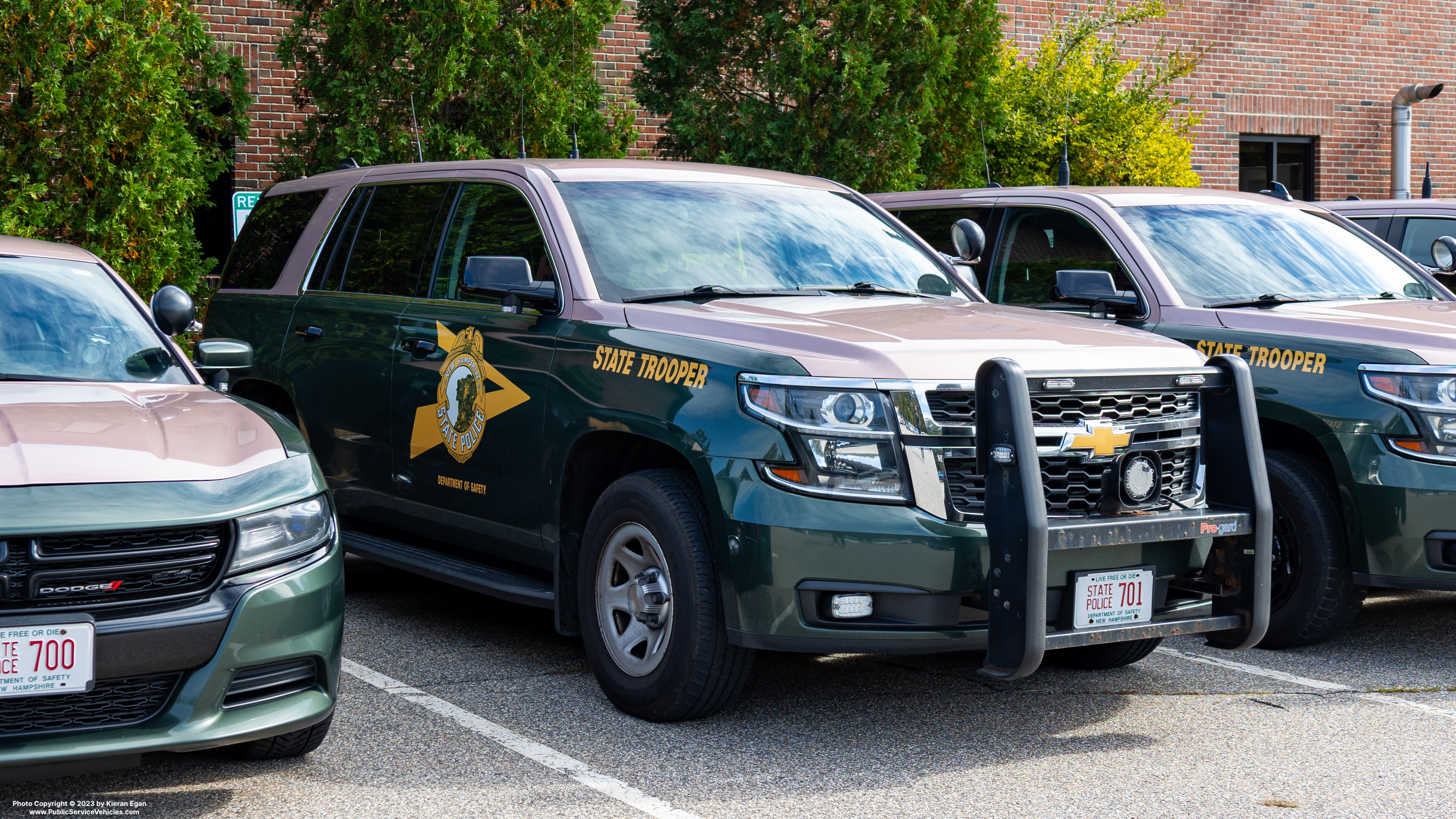 A photo  of New Hampshire State Police
            Cruiser 701, a 2019 Chevrolet Tahoe             taken by Kieran Egan