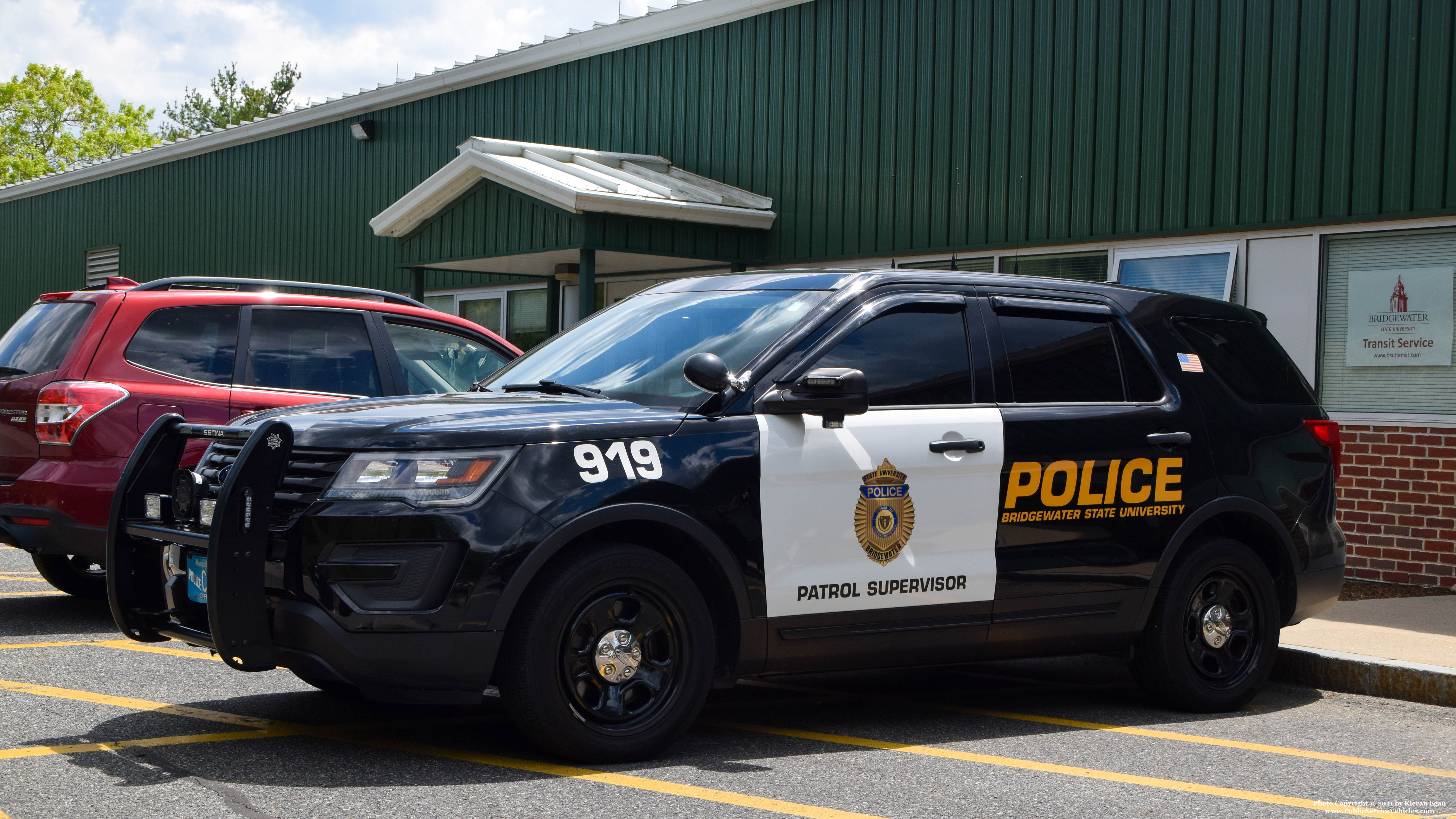 A photo  of Bridgewater State University Police
            Cruiser 919, a 2017 Ford Police Interceptor Utility             taken by Kieran Egan