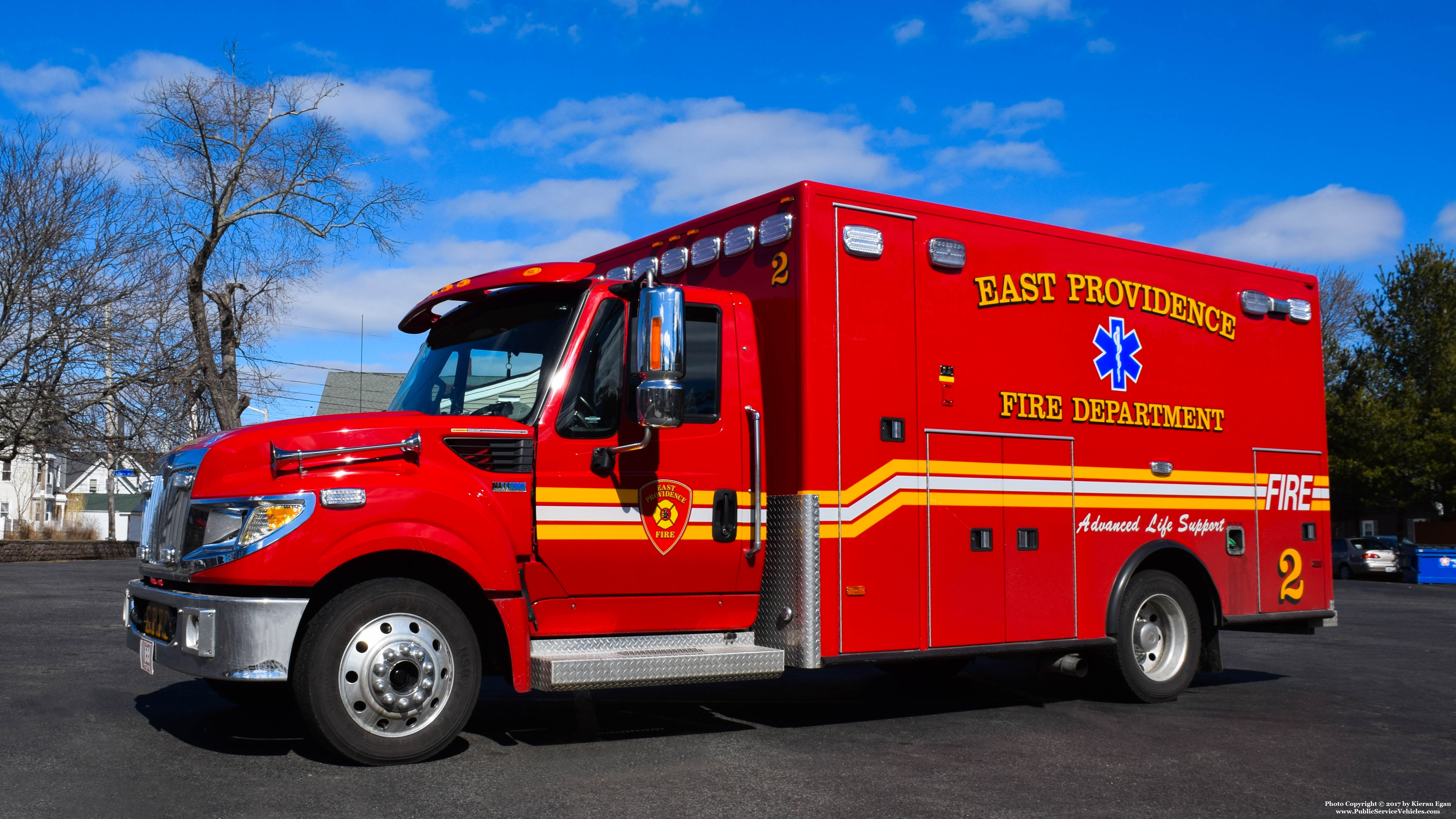 A photo  of East Providence Fire
            Rescue 2, a 2015 International TerraStar             taken by Kieran Egan