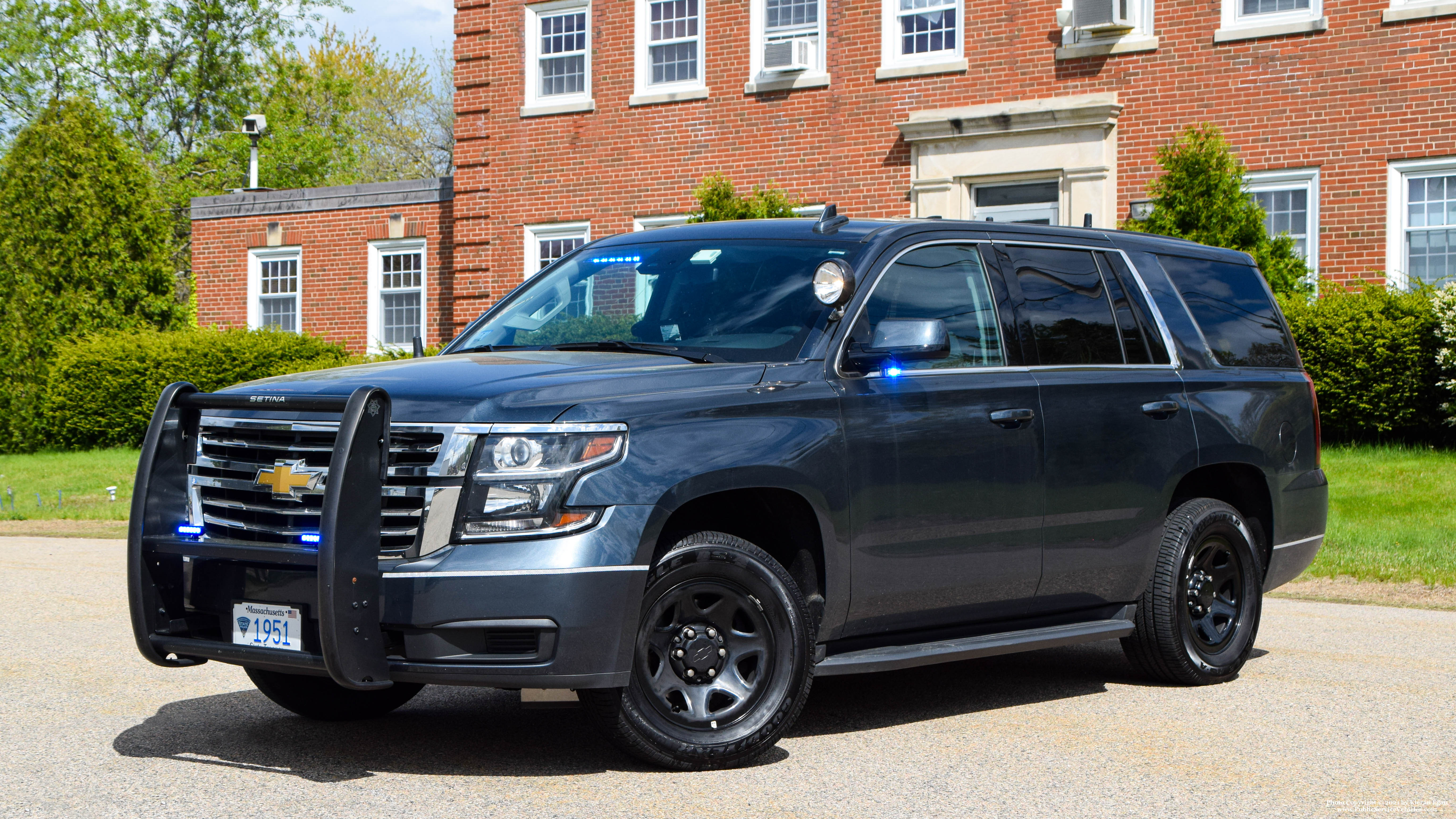 A photo  of Massachusetts State Police
            Cruiser 1951, a 2020 Chevrolet Tahoe             taken by Kieran Egan