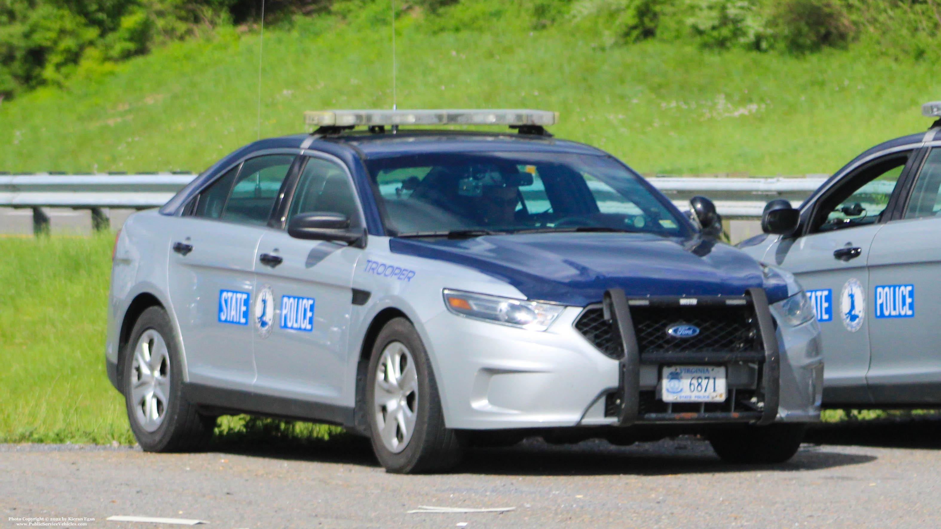 A photo  of Virginia State Police
            Cruiser 6871, a 2015 Ford Police Interceptor Sedan             taken by Kieran Egan