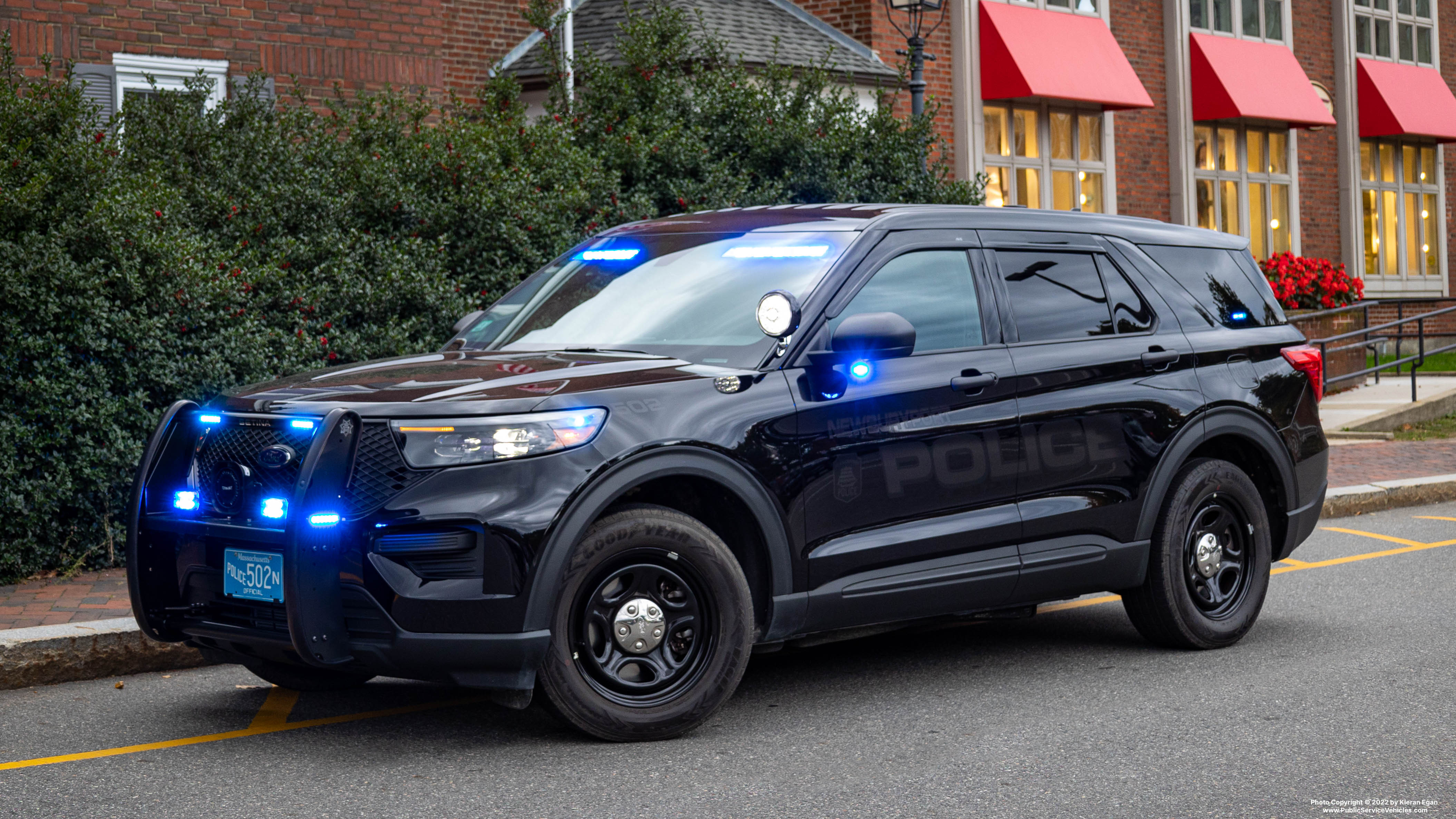 A photo  of Newburyport Police
            Cruiser 502, a 2021 Ford Police Interceptor Utility             taken by Kieran Egan