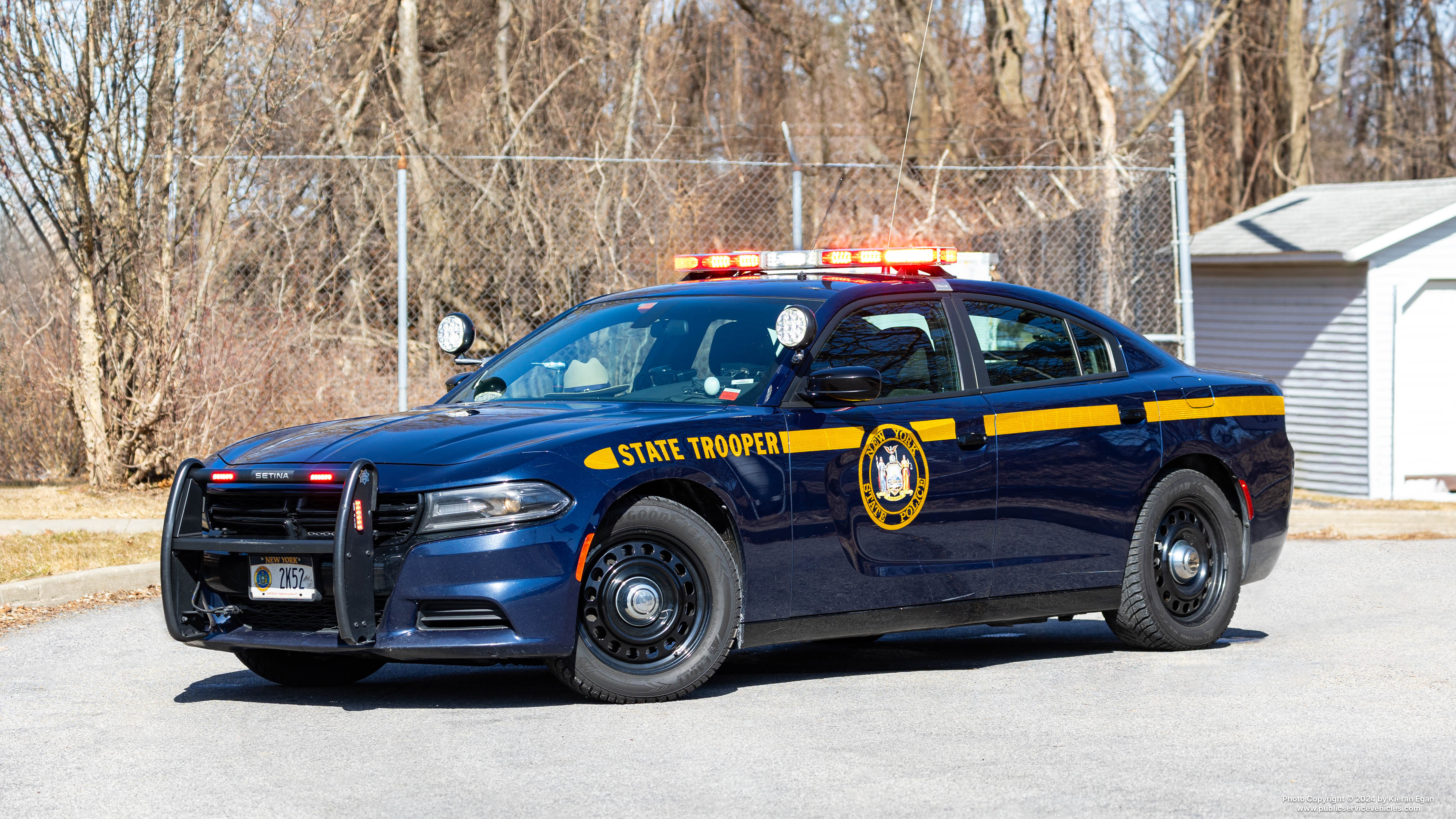 A photo  of New York State Police
            Cruiser 2K52, a 2020 Dodge Charger             taken by Kieran Egan