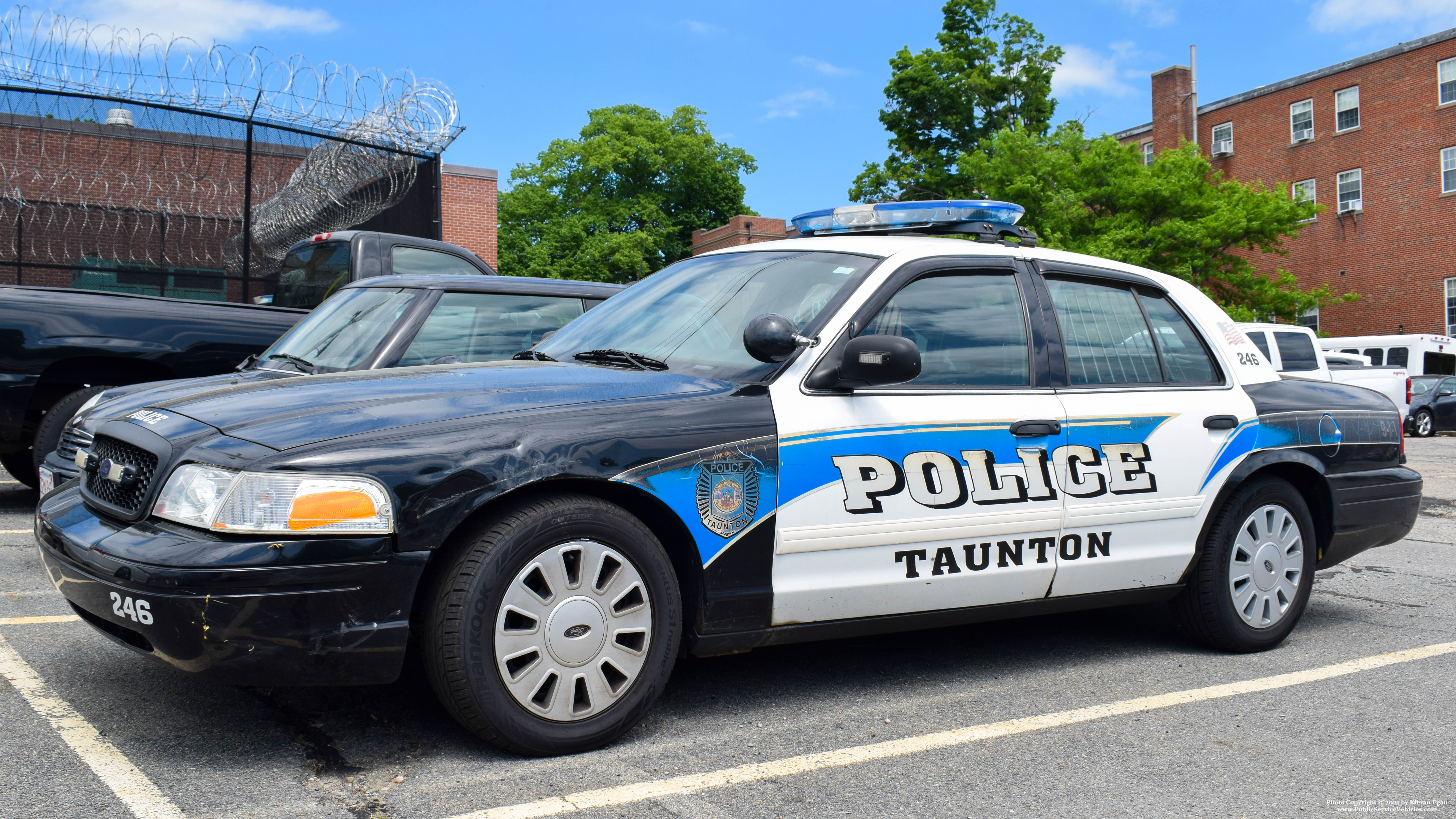 A photo  of Taunton Police
            Cruiser 246, a 2010 Ford Crown Victoria Police Interceptor             taken by Kieran Egan