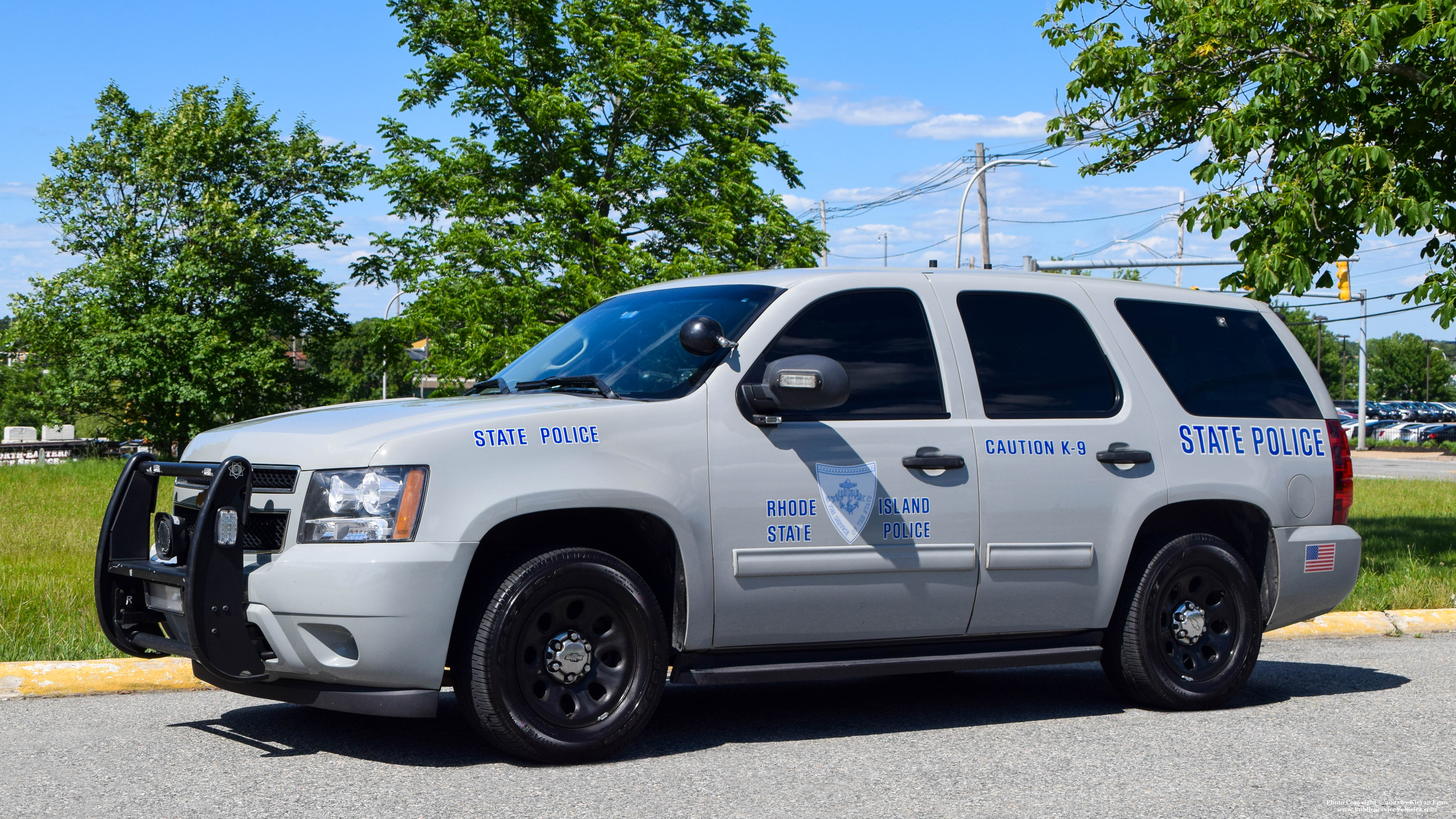 A photo  of Rhode Island State Police
            Cruiser 124, a 2013 Chevrolet Tahoe             taken by Kieran Egan