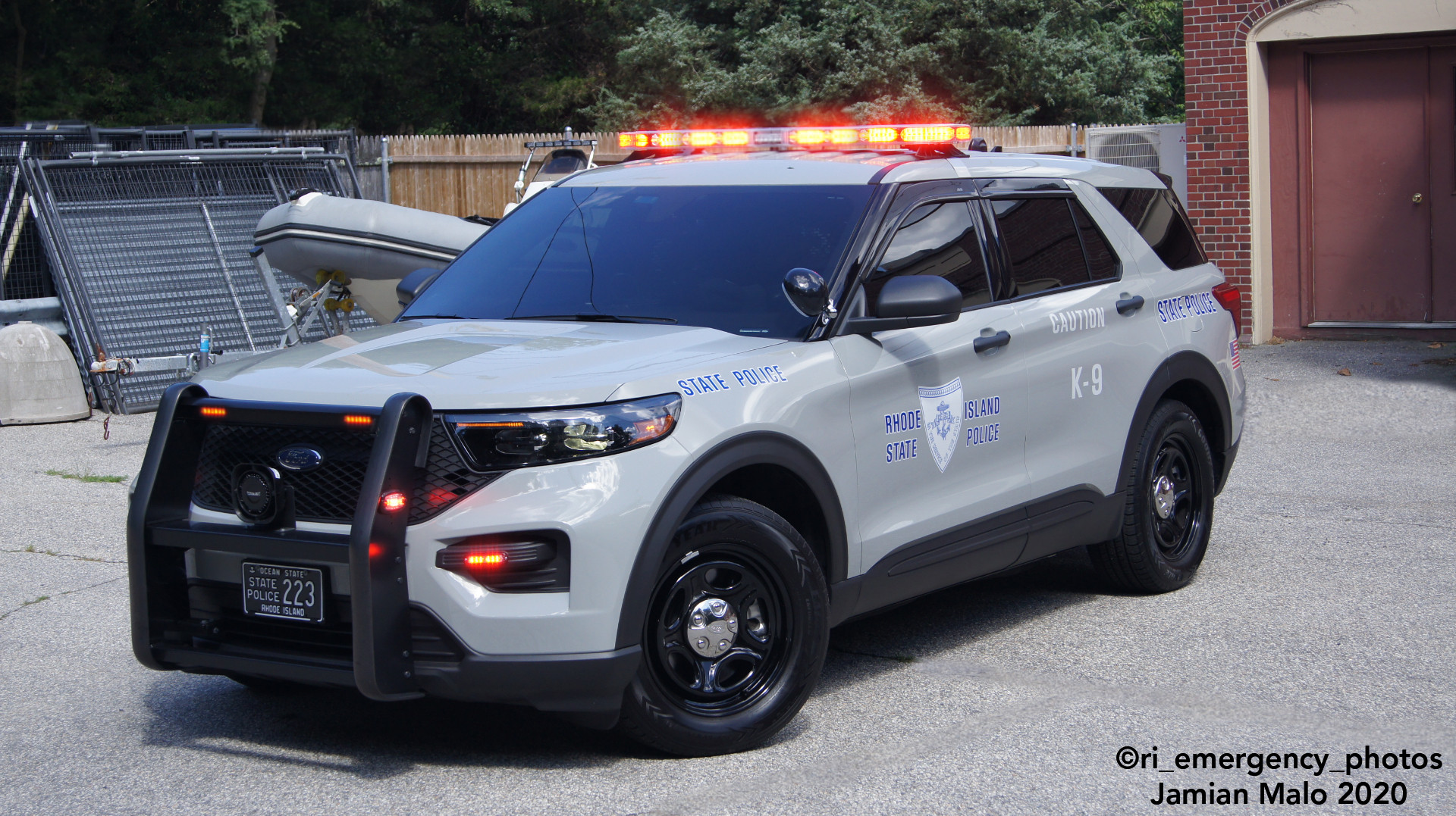A photo  of Rhode Island State Police
            Cruiser 223, a 2020 Ford Police Interceptor Utility             taken by Jamian Malo