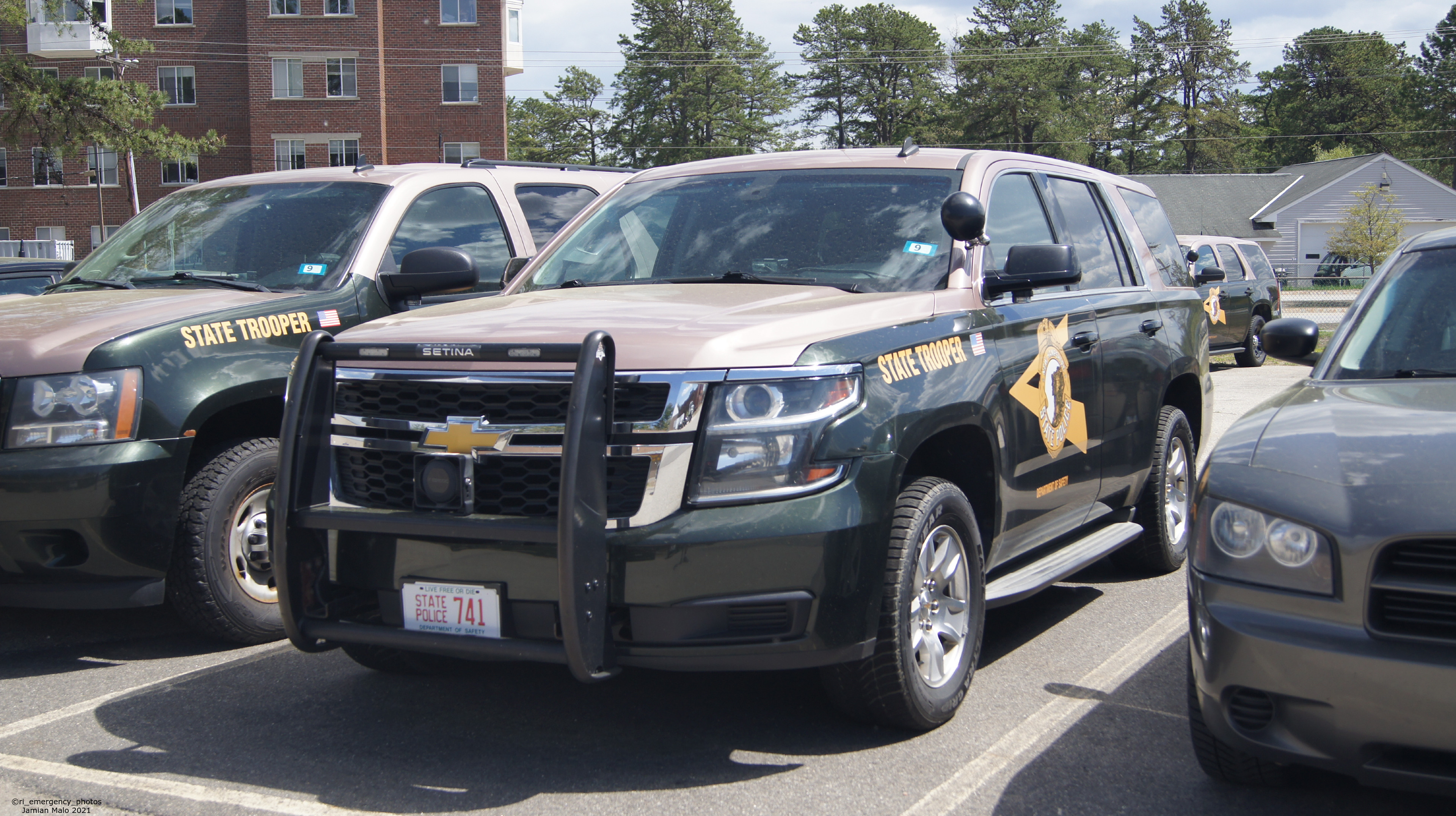 A photo  of New Hampshire State Police
            Cruiser 741, a 2015-2019 Chevrolet Tahoe             taken by Jamian Malo