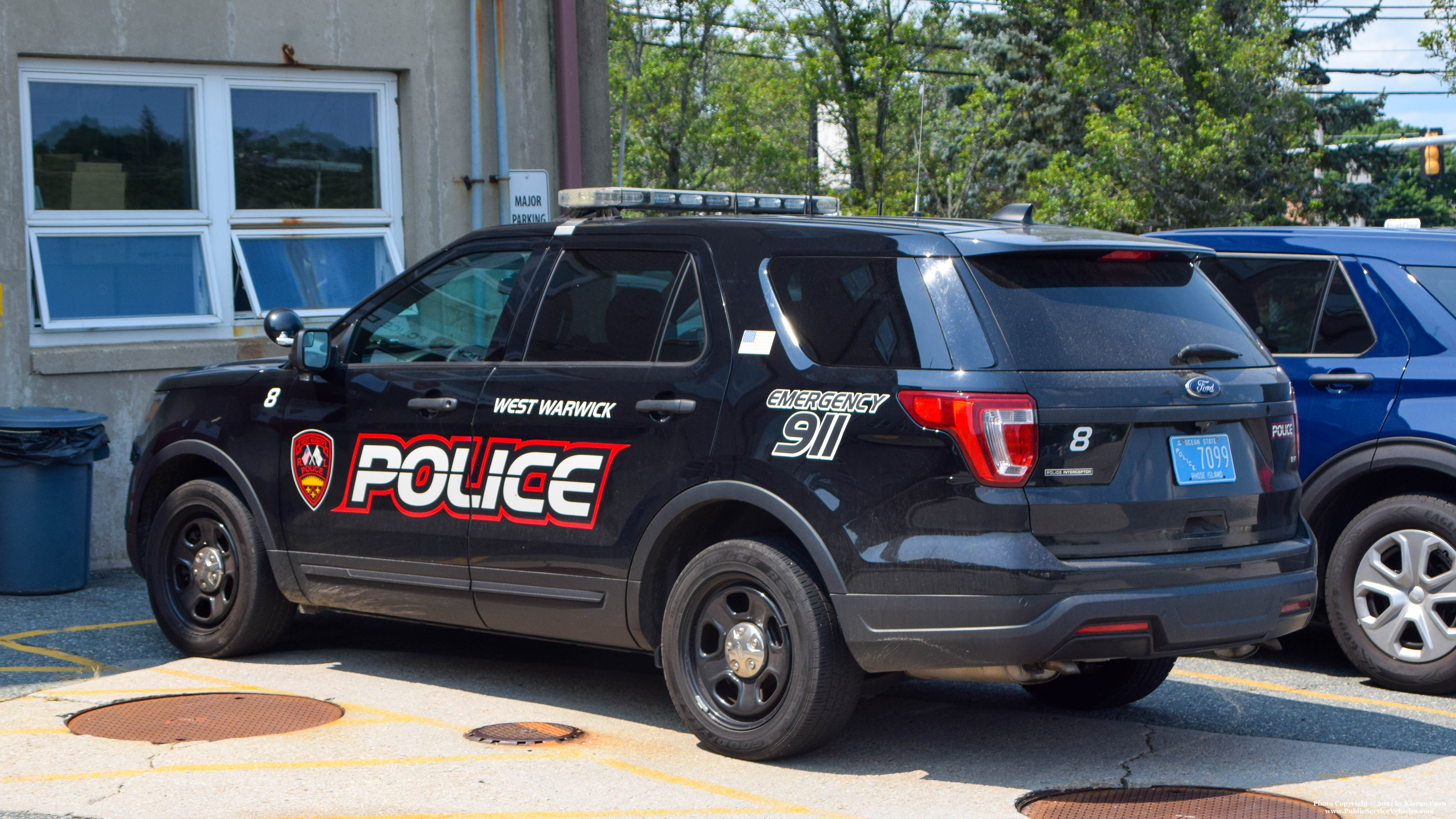 A photo  of West Warwick Police
            Car 8, a 2016-2019 Ford Police Interceptor Utility             taken by Kieran Egan