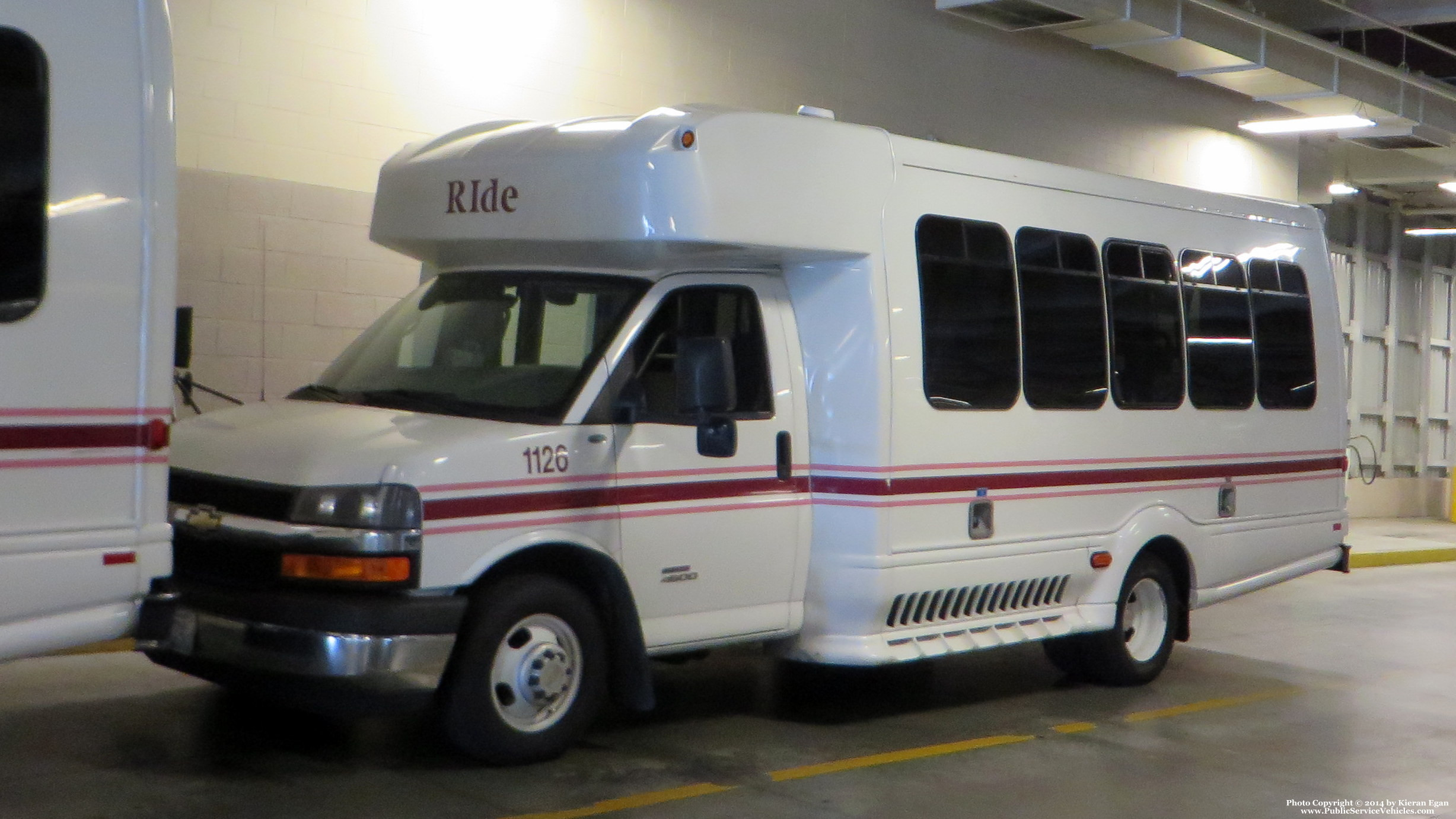 A photo  of Rhode Island Public Transit Authority
            Paratransit Bus 21126, a 2011 Chevrolet 4500 Bus             taken by Kieran Egan