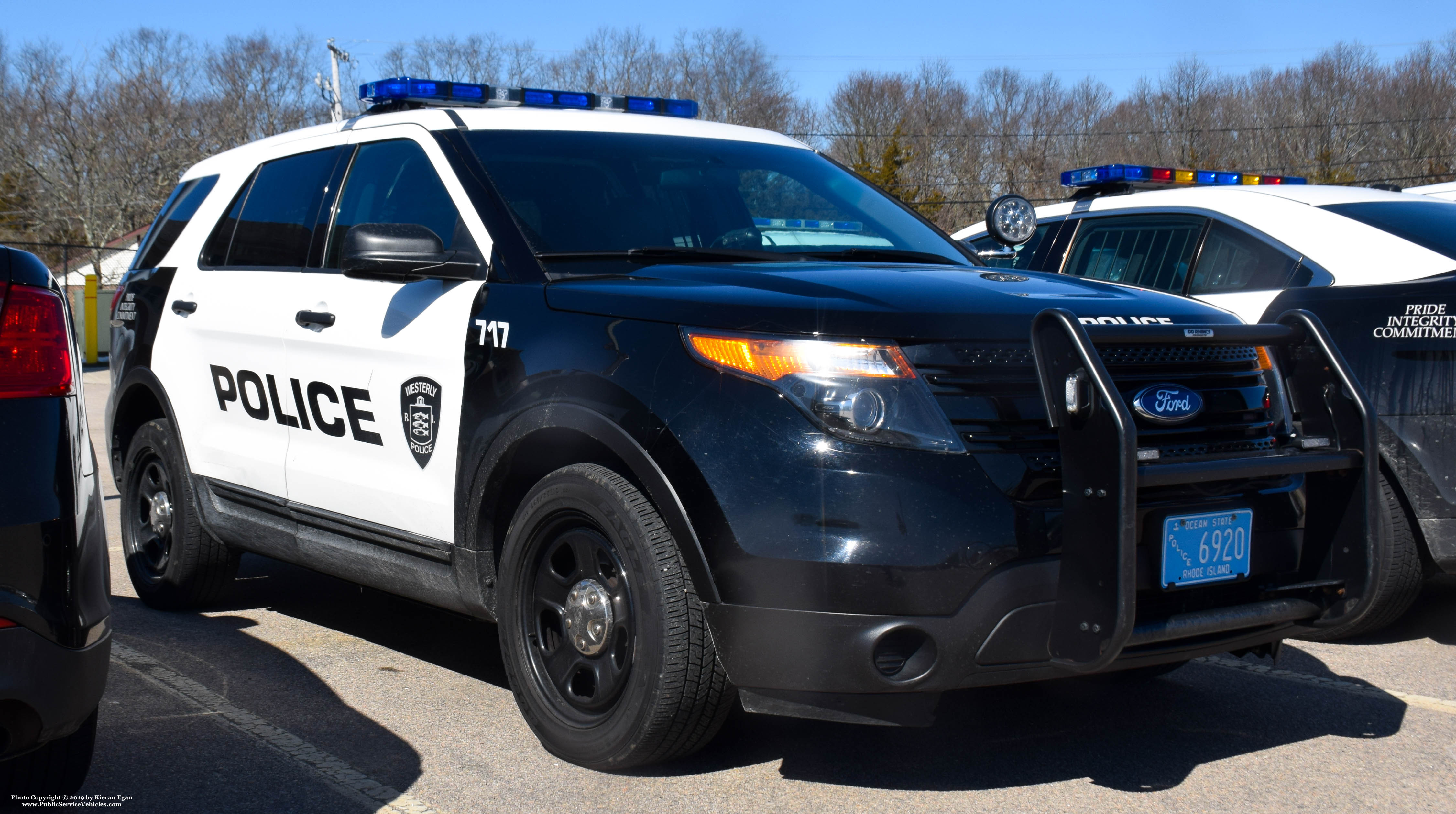 A photo  of Westerly Police
            Cruiser 717, a 2013-2015 Ford Police Interceptor Utility             taken by Kieran Egan