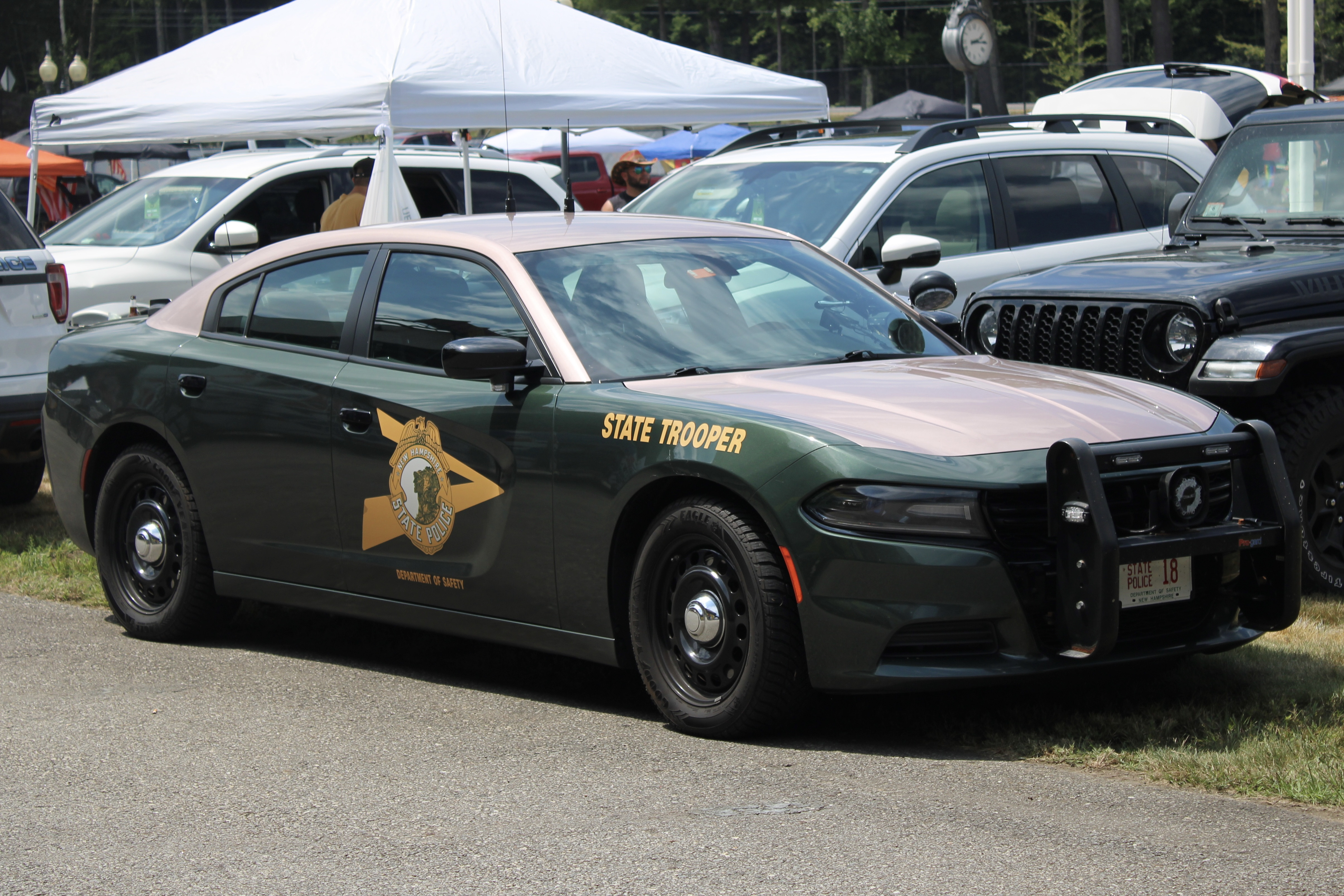 A photo  of New Hampshire State Police
            Cruiser 18, a 2017-2021 Dodge Charger             taken by @riemergencyvehicles