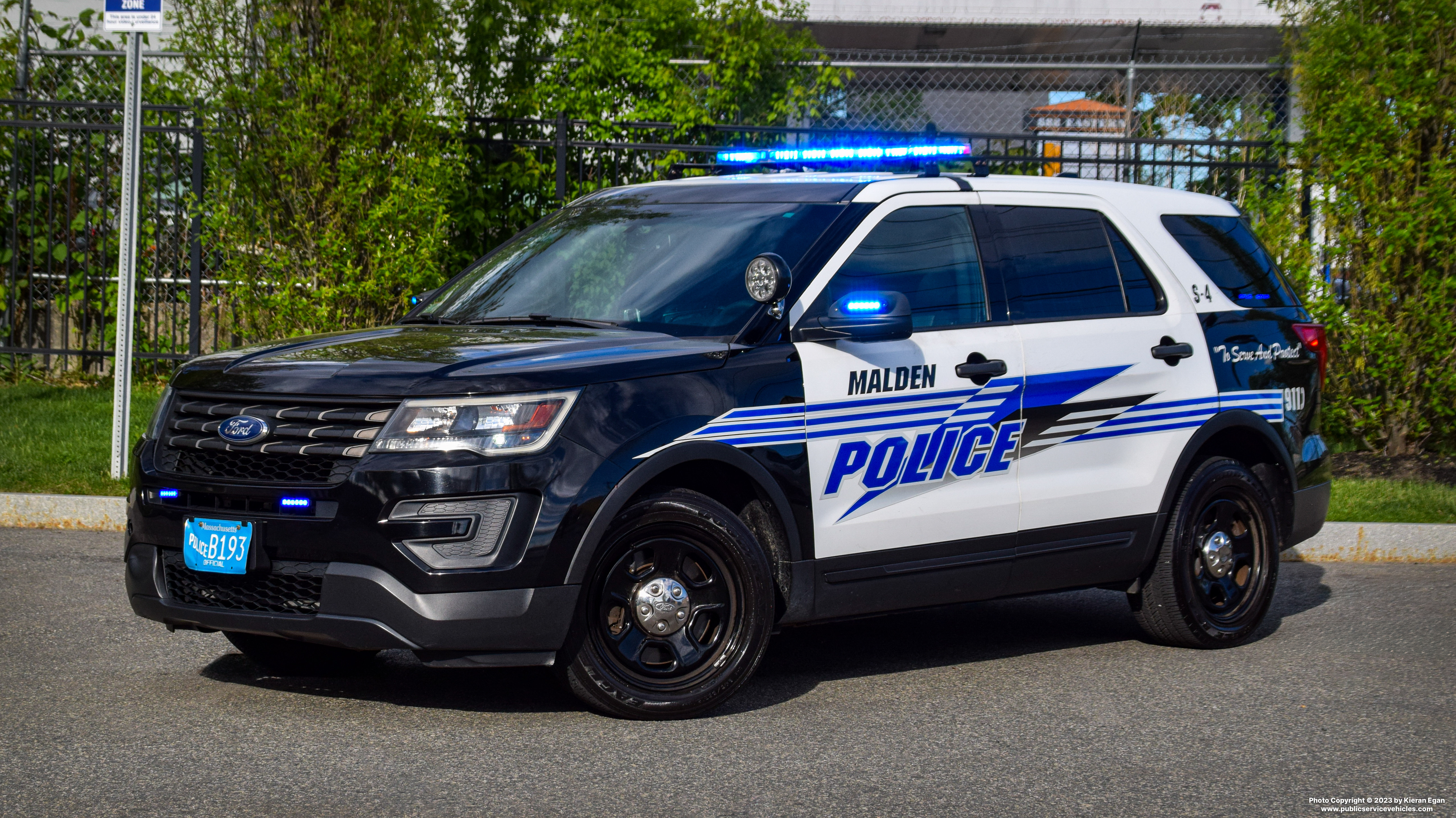 A photo  of Malden Police
            Cruiser S-4, a 2016 Ford Police Interceptor Utility             taken by Kieran Egan